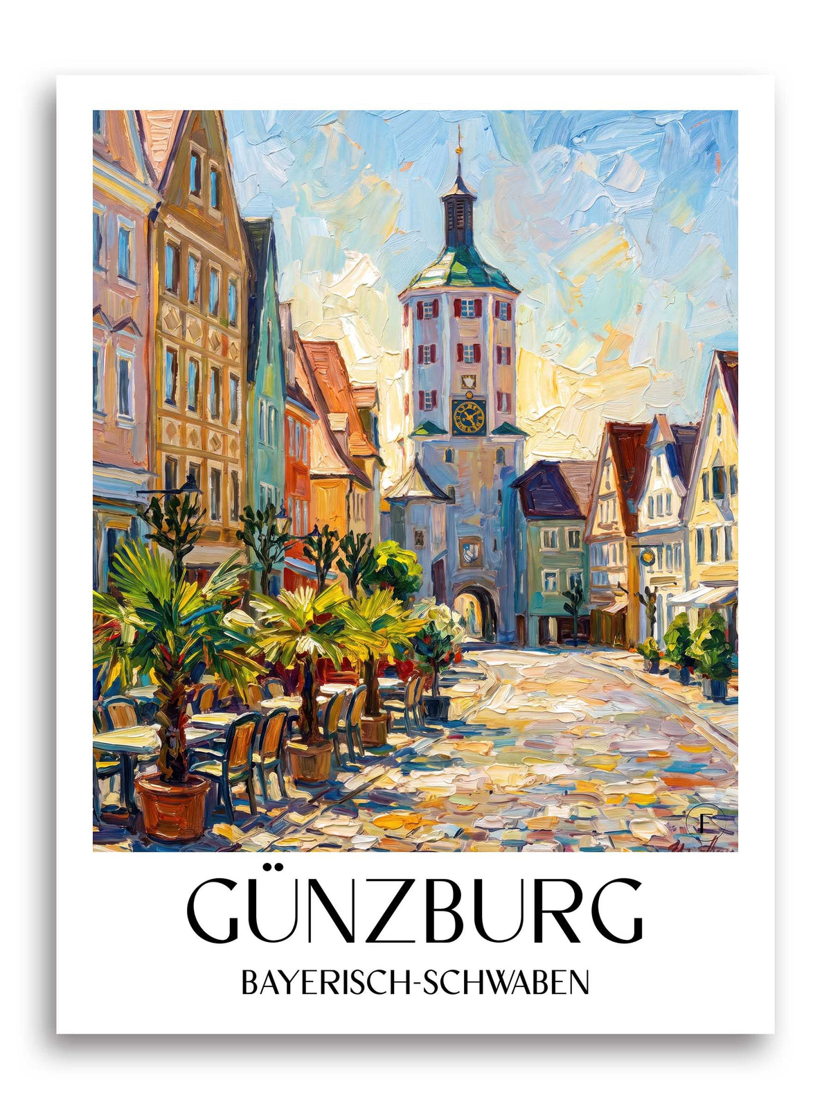 günzburg-bayerisch-schwaben-deutschland-poster-oil-painting-oelgemaelde