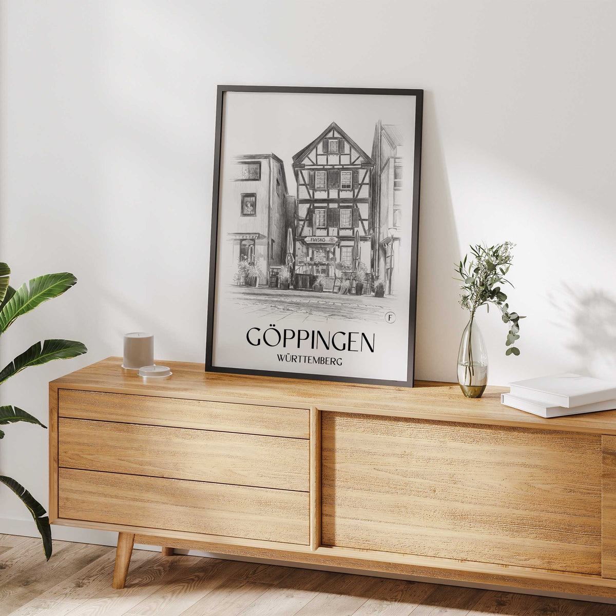 göppingen-württemberg-deutschland-poster-bleistift-zeichnung-drawing