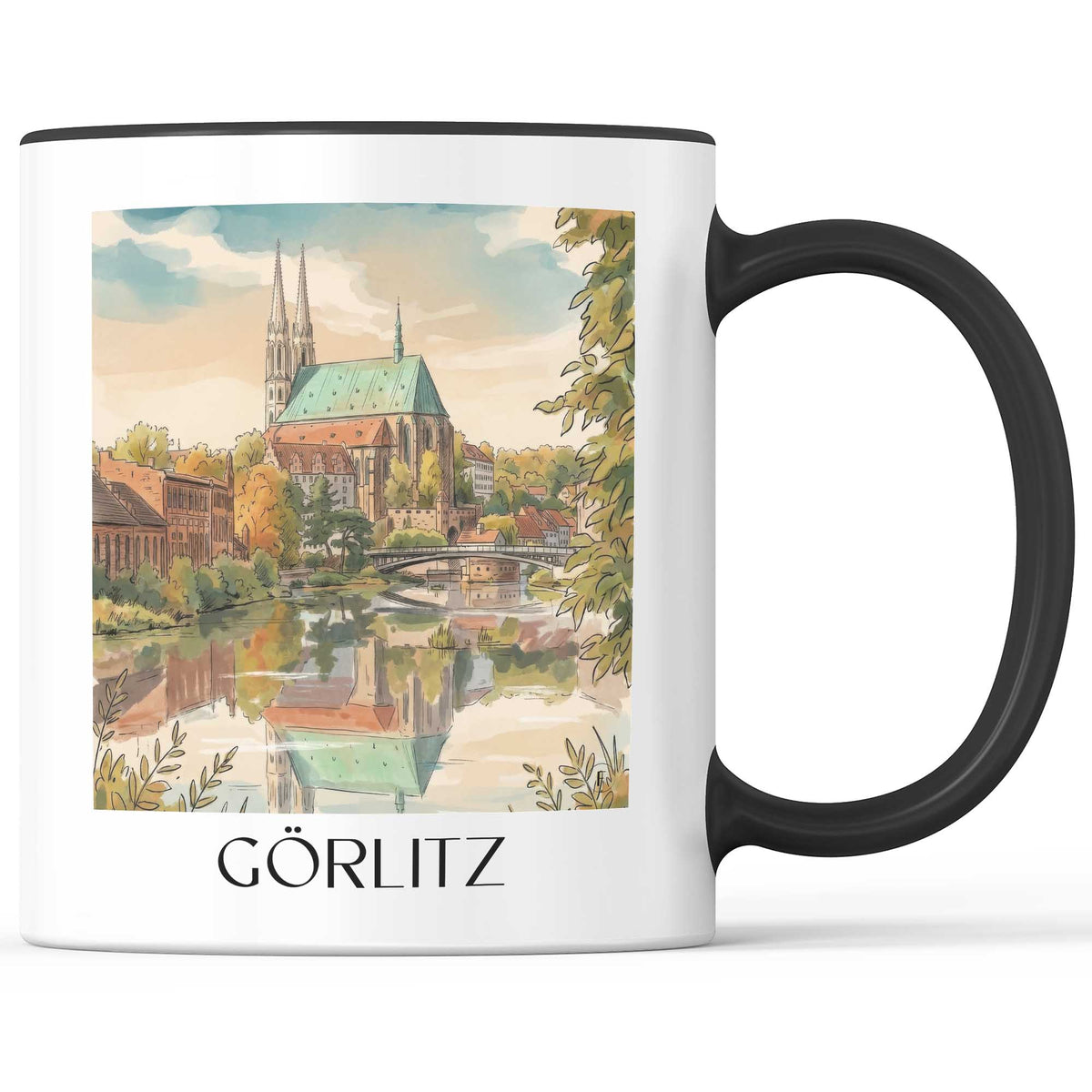 görlitz-oberlausitz-deutschland-kaffeebecher-aquarell