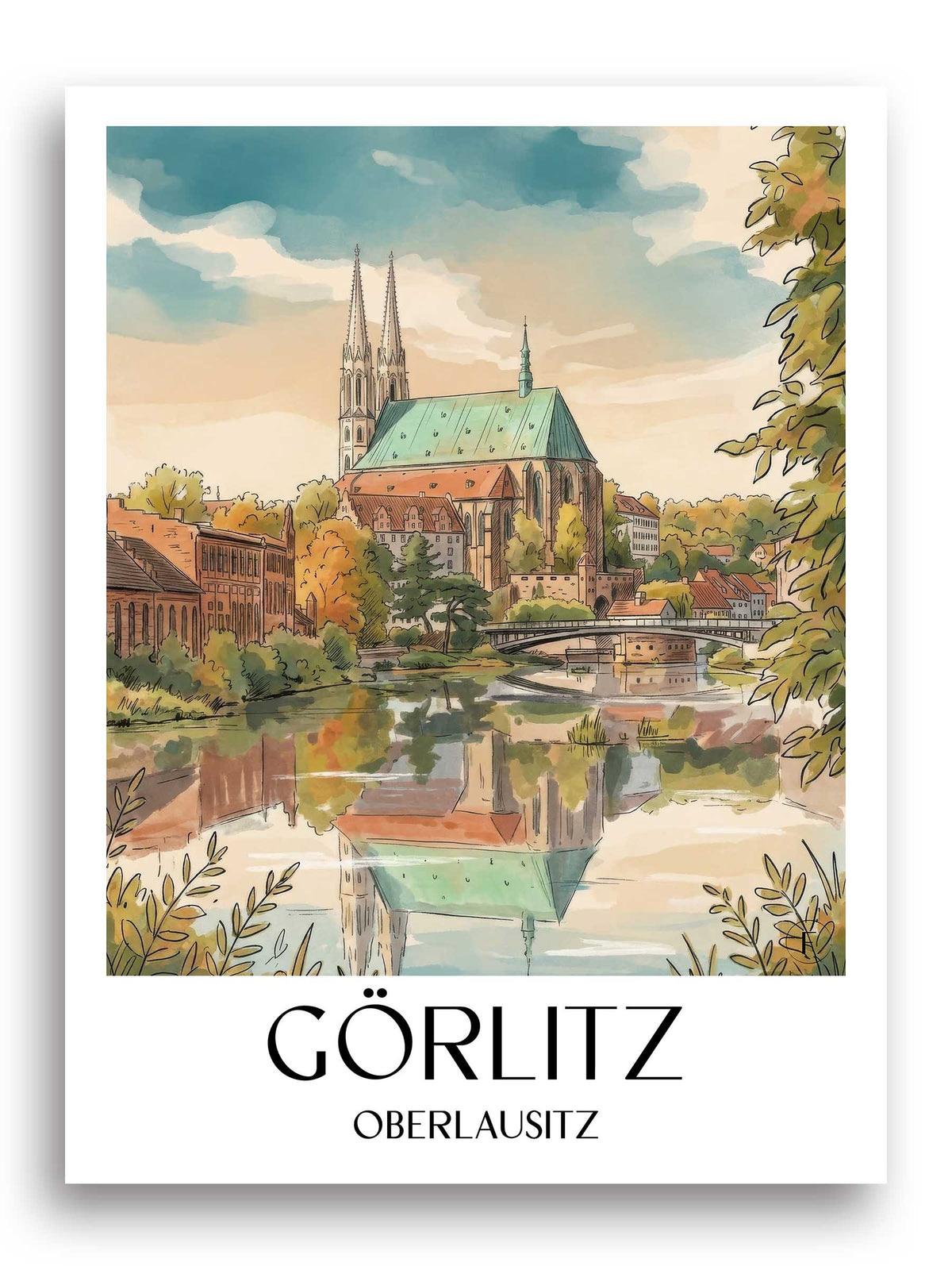 görlitz-oberlausitz-deutschland-poster-aquarell