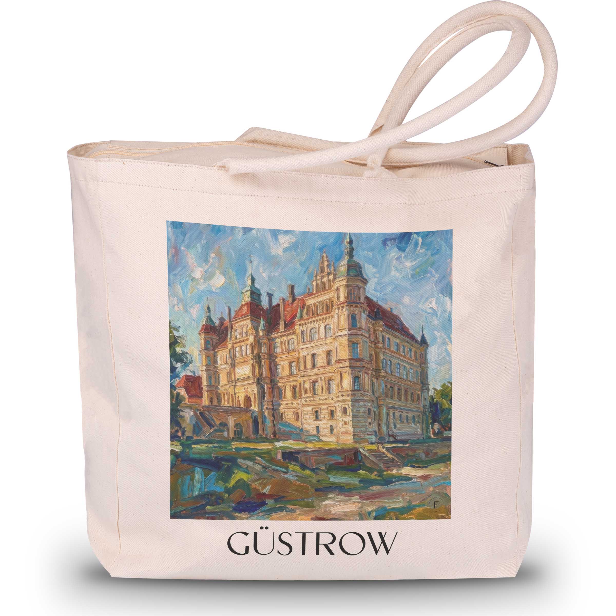 güstrow-mecklenburg-vorpommern-deutschland-einkaufstasche-oil-painting-oelgemaelde