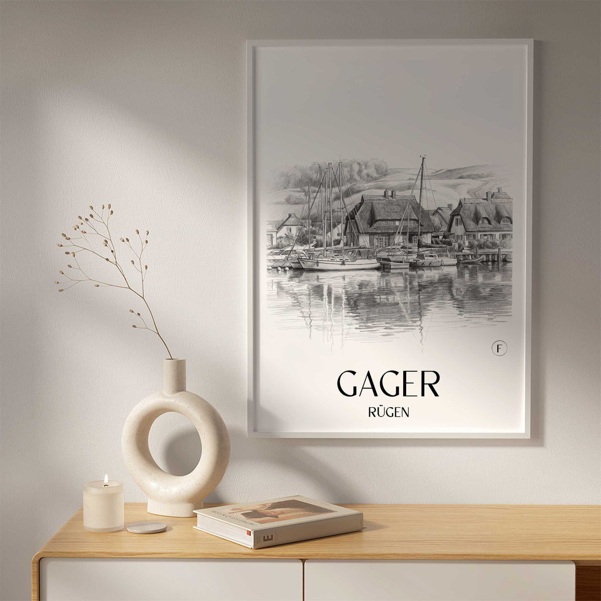 gager-rügen-deutschland-poster-bleistift-zeichnung-drawing