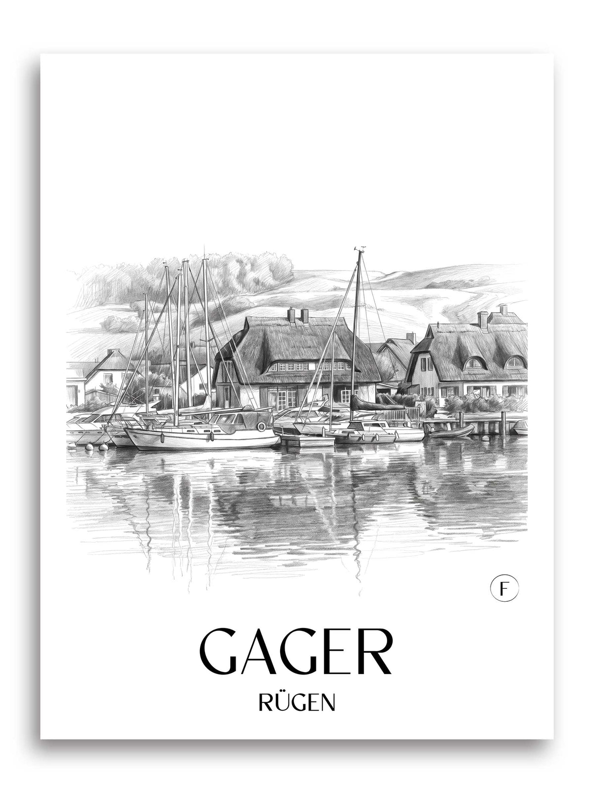 gager-rügen-deutschland-poster-bleistift-zeichnung-drawing