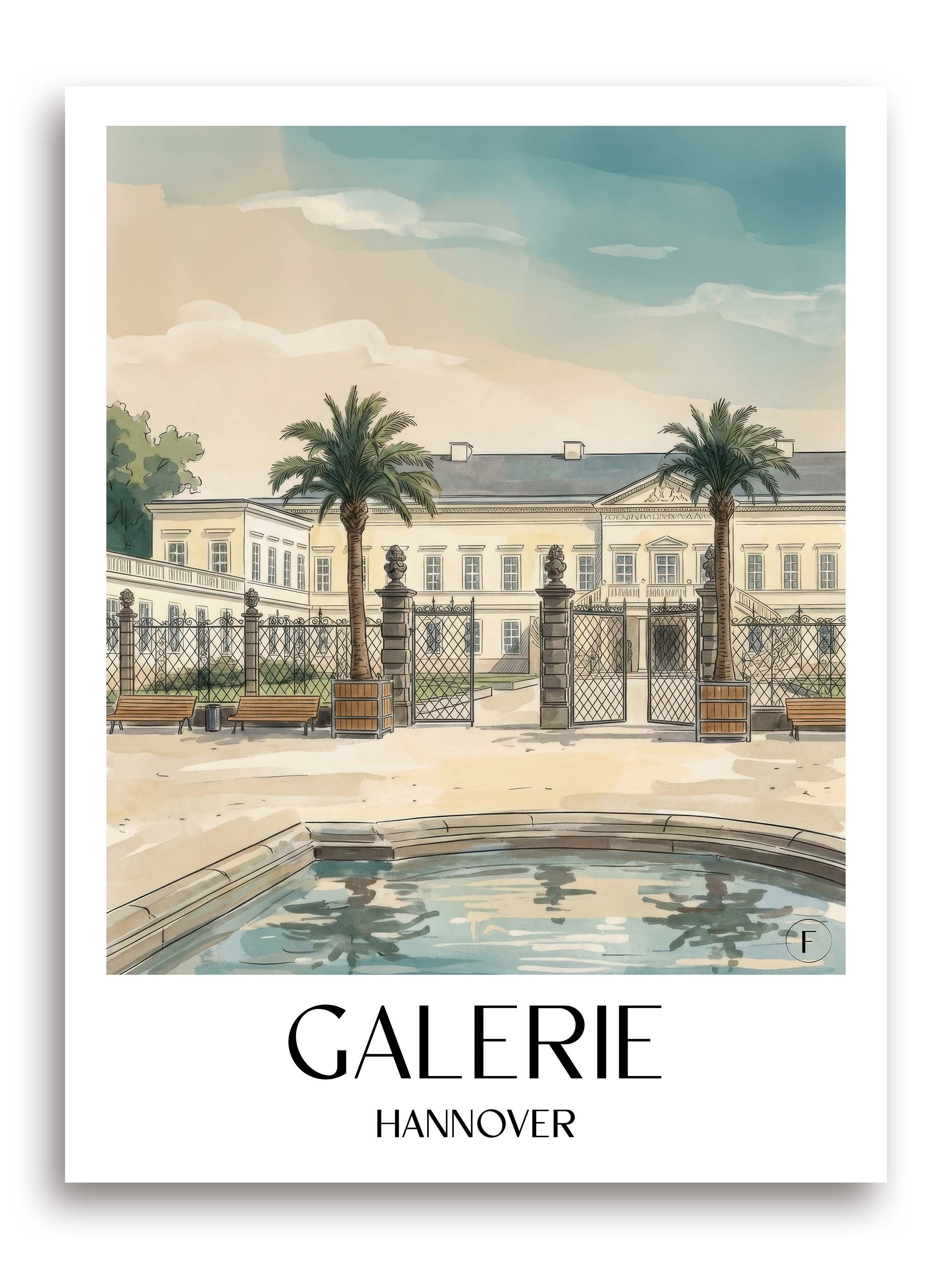 galerie-hannover-deutschland-poster-aquarell