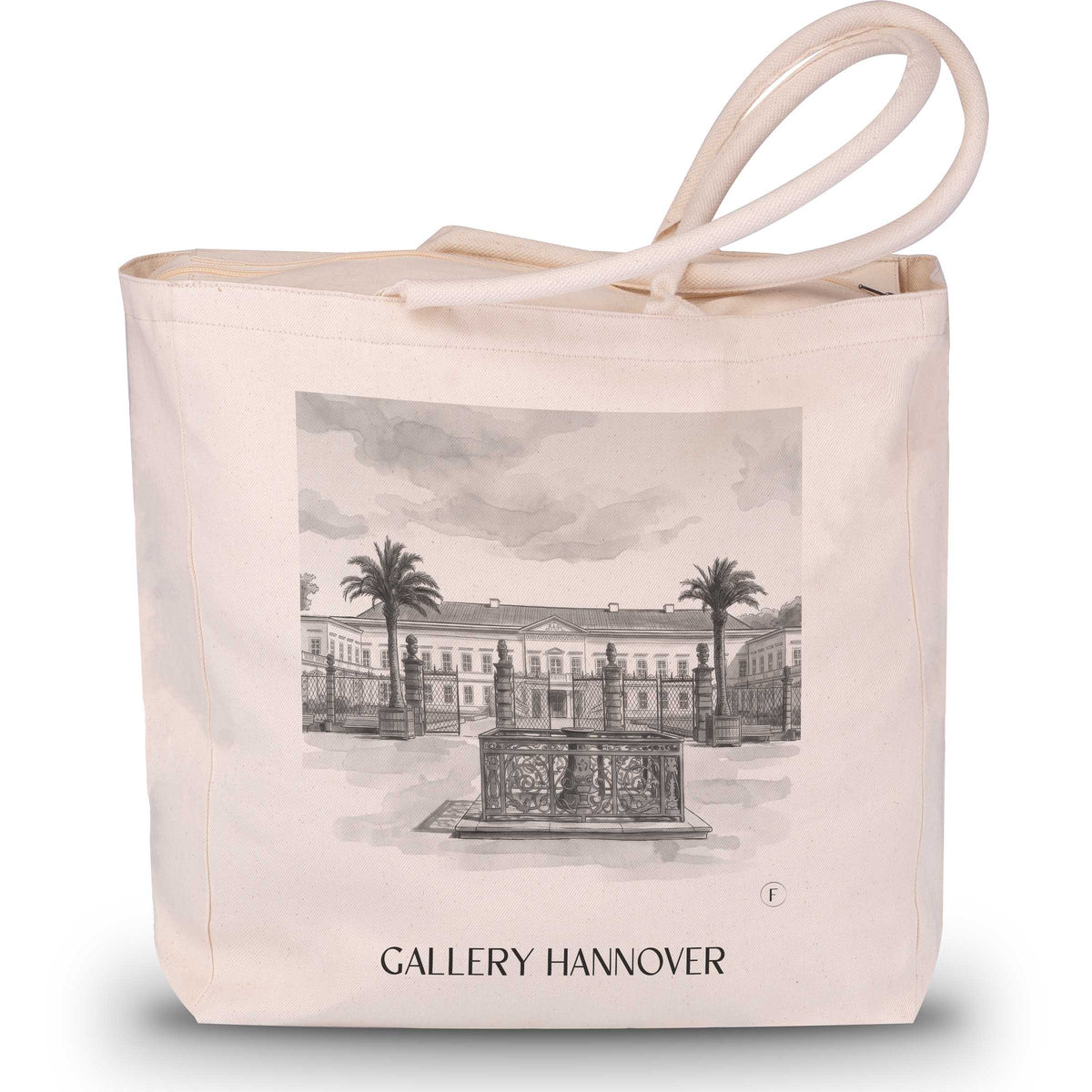 Galerie Shopping Tasche - Hannover - Deutschland Tote Bag - Einkaufstasche im Aquarell Schwarz-Weiß Stil - favplace