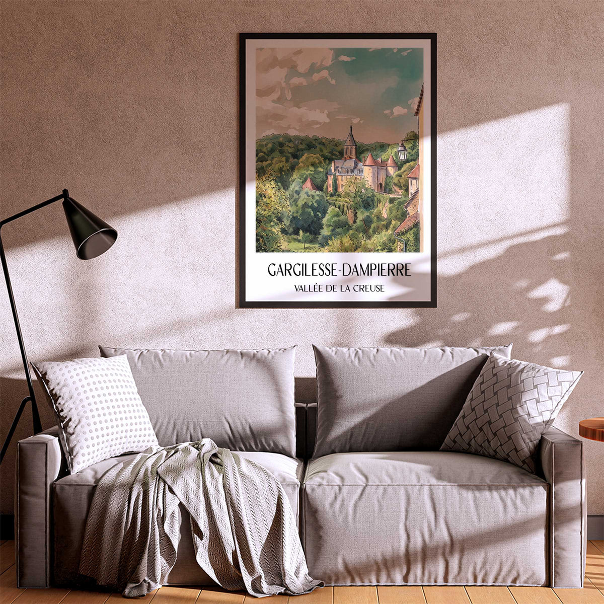 gargilesse-dampierre-vallée-de-la-creuse-frankreich-poster-aquarell