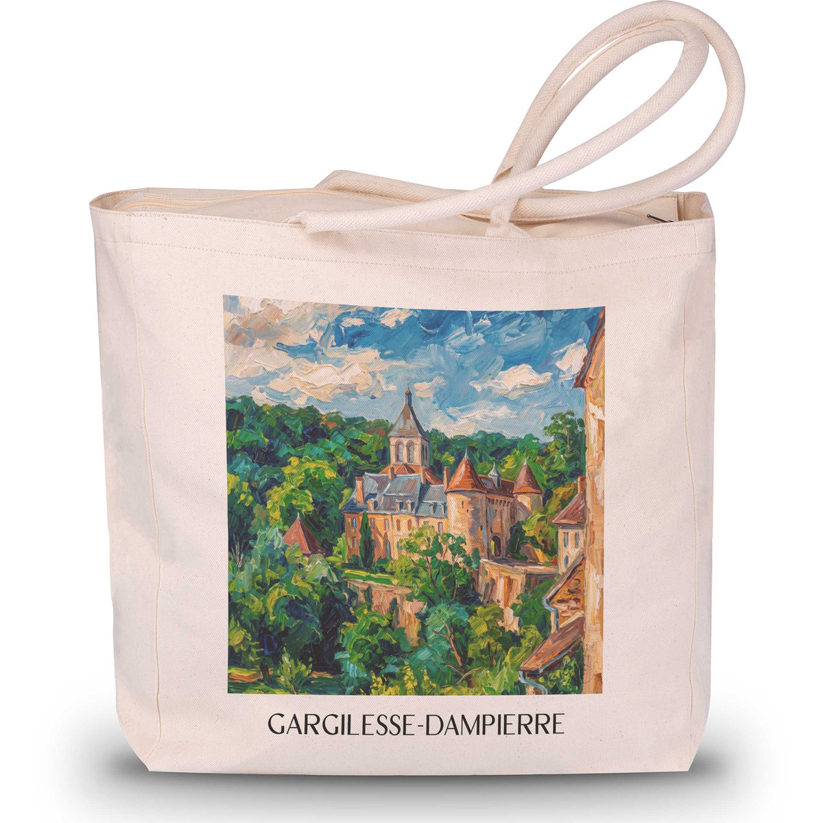 gargilesse-dampierre-vallée-de-la-creuse-frankreich-einkaufstasche-oil-painting-oelgemaelde