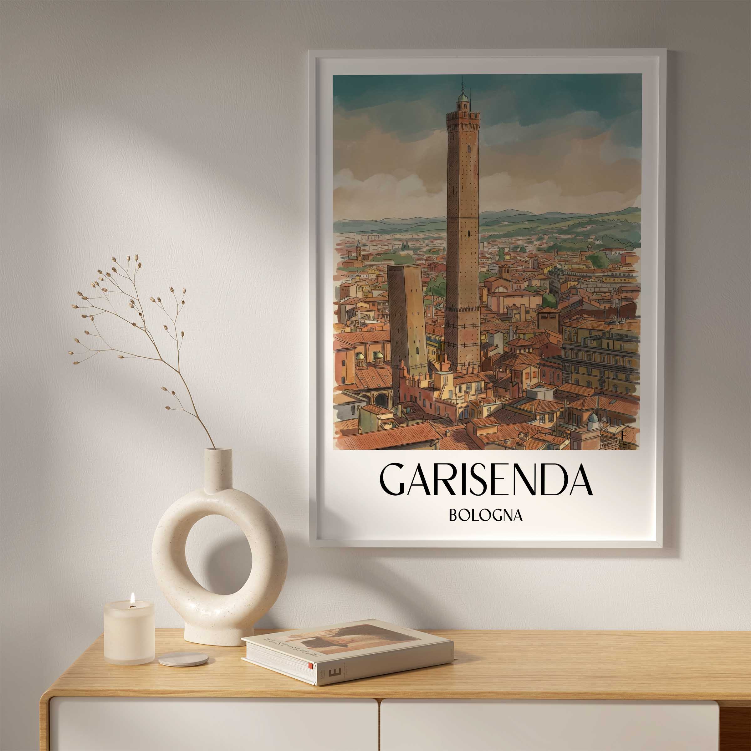 garisenda--bologna-italien-poster-aquarell