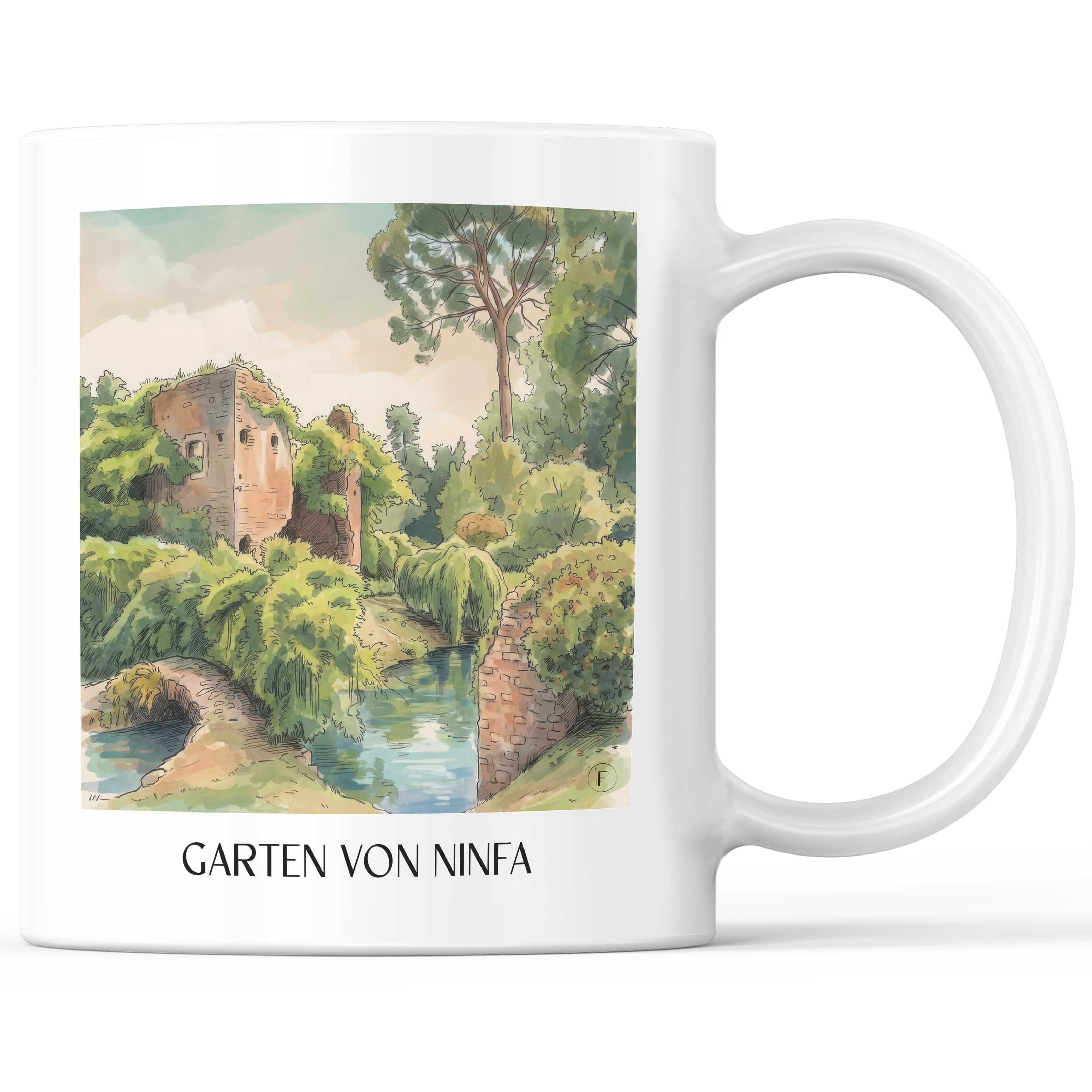 garten-von-ninfa-cisterna-di-latina-italien-kaffeebecher-aquarell