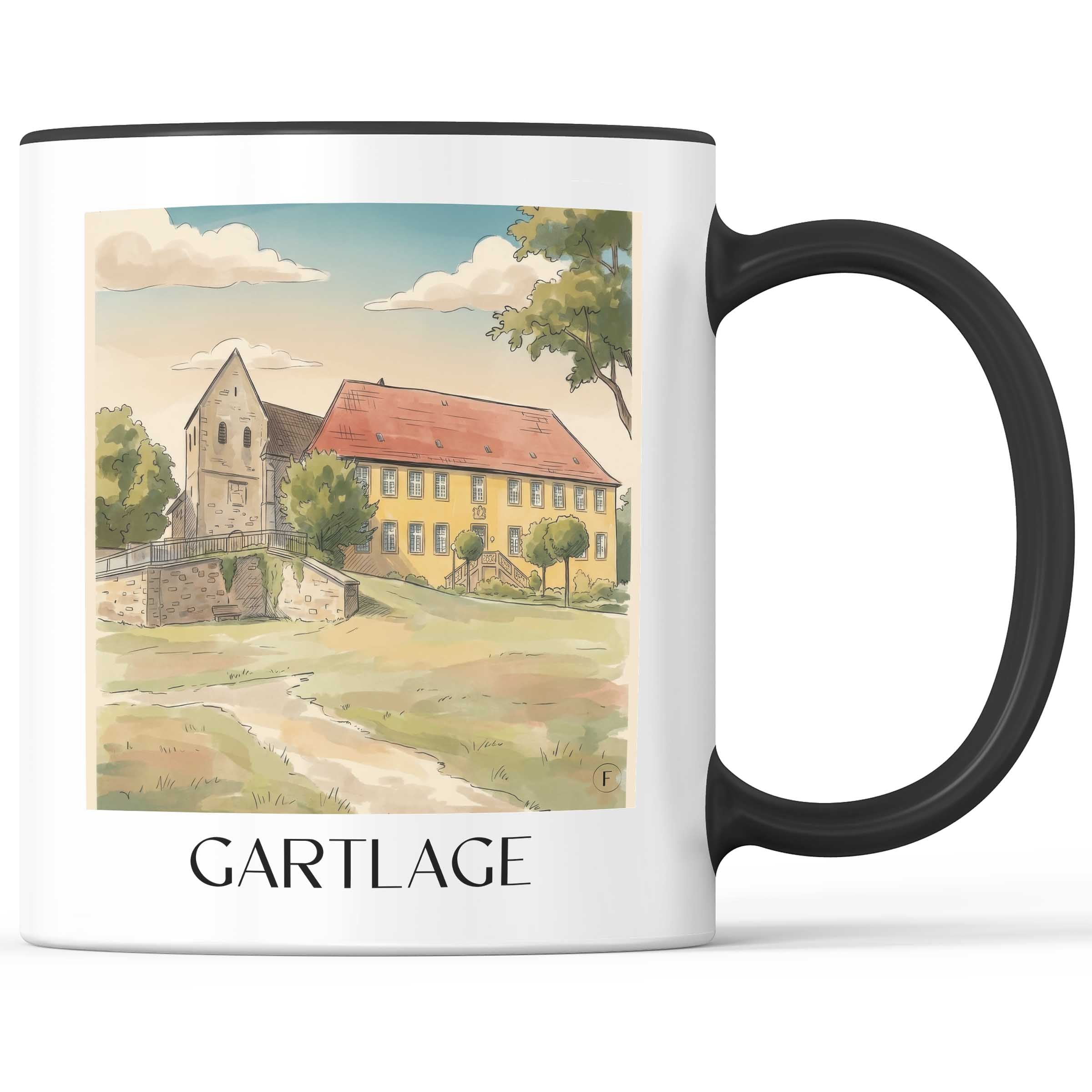 Gartlage Kaffeebecher - Osnabrück - Deutschland Becher - Kaffeetasse im Aquarell Stil - favplace
