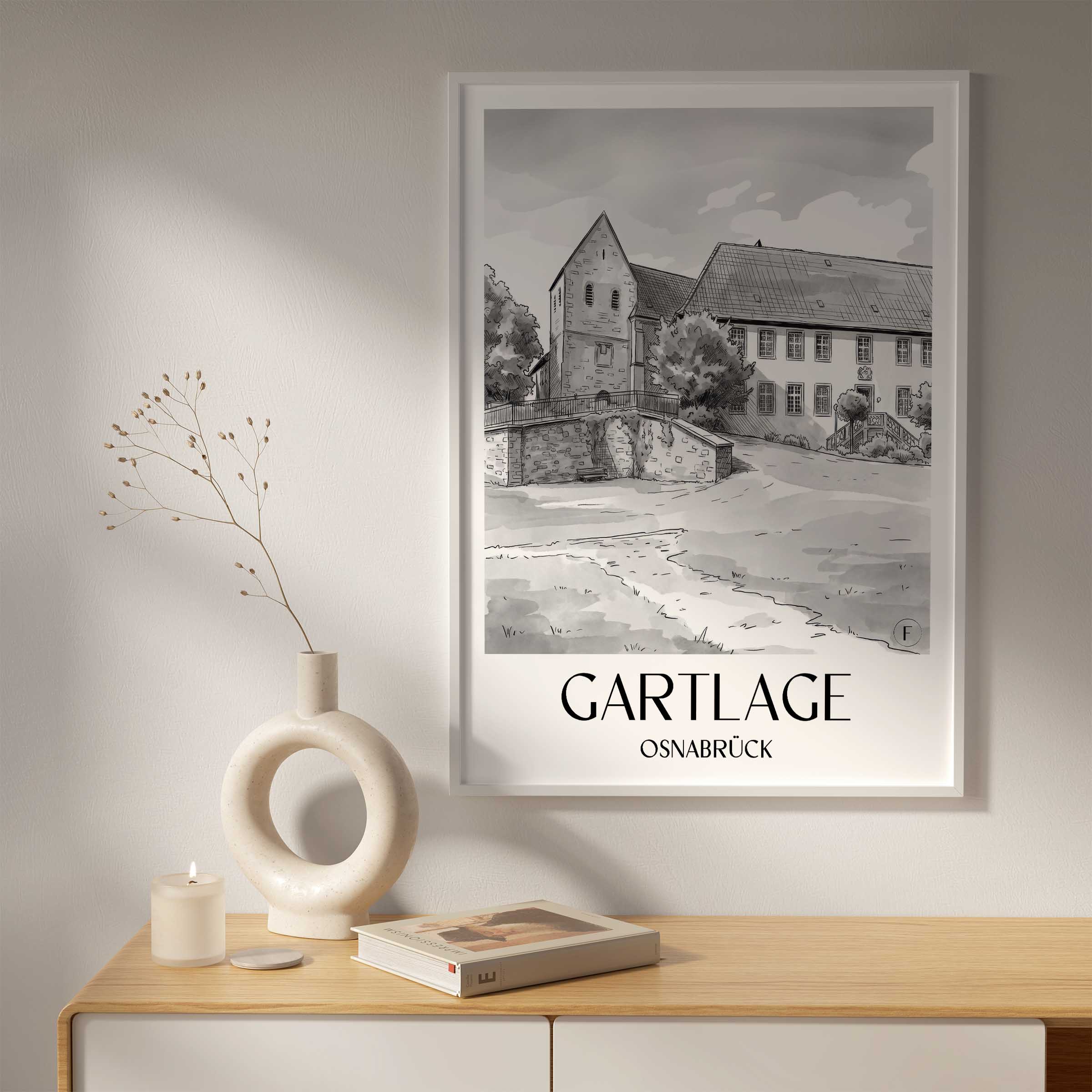 gartlage-osnabrück-deutschland-poster-aquarell-schwarz-weiss
