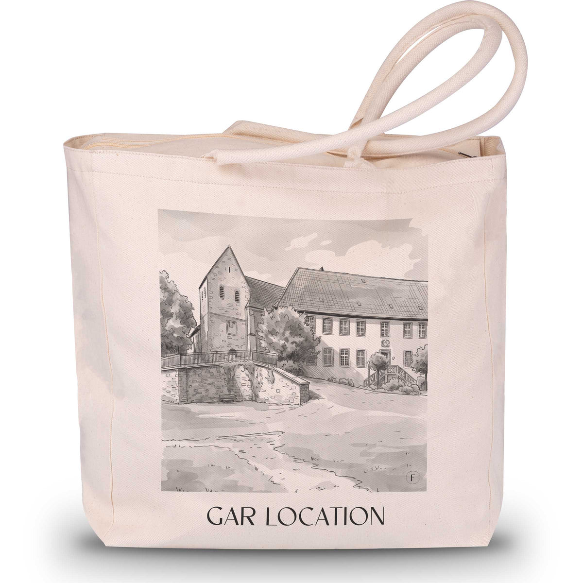 Gartlage Shopping Tasche - Osnabrück - Deutschland Tote Bag - Einkaufstasche im Aquarell Schwarz-Weiß Stil - favplace