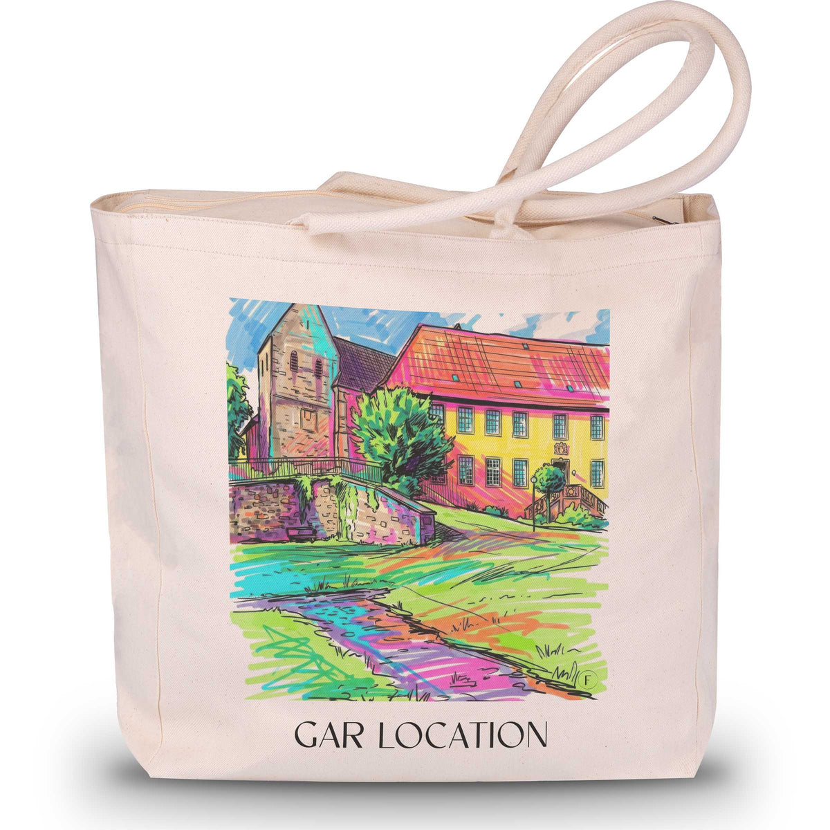 Gartlage Shopping Tasche - Osnabrück - Deutschland Tote Bag - Einkaufstasche im Tag Graffiti Stil - favplace