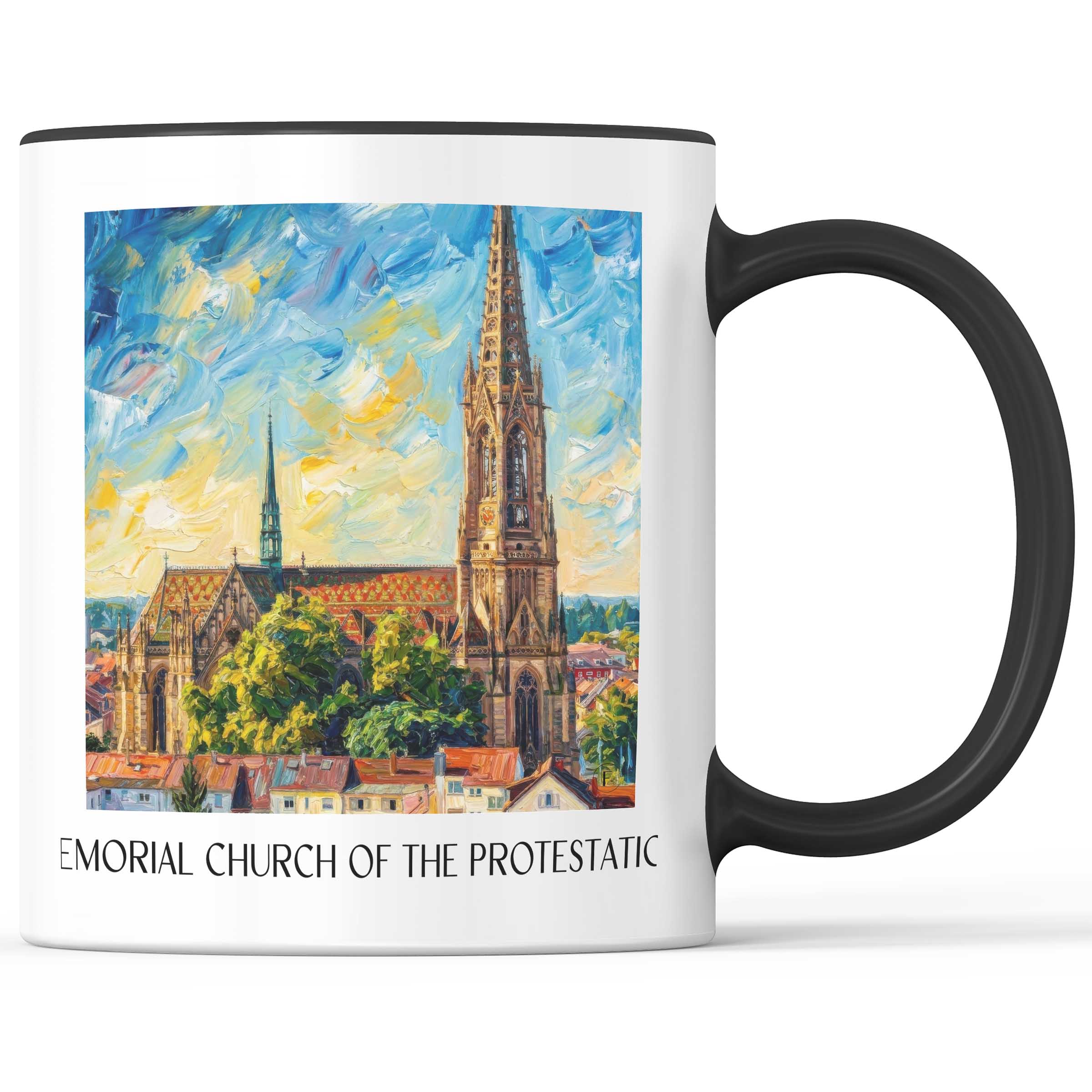 Gedächtniskirche der Protestation Kaffeebecher - Speyer - Deutschland Becher - Kaffeetasse im Ölgemälde Stil - favplace
