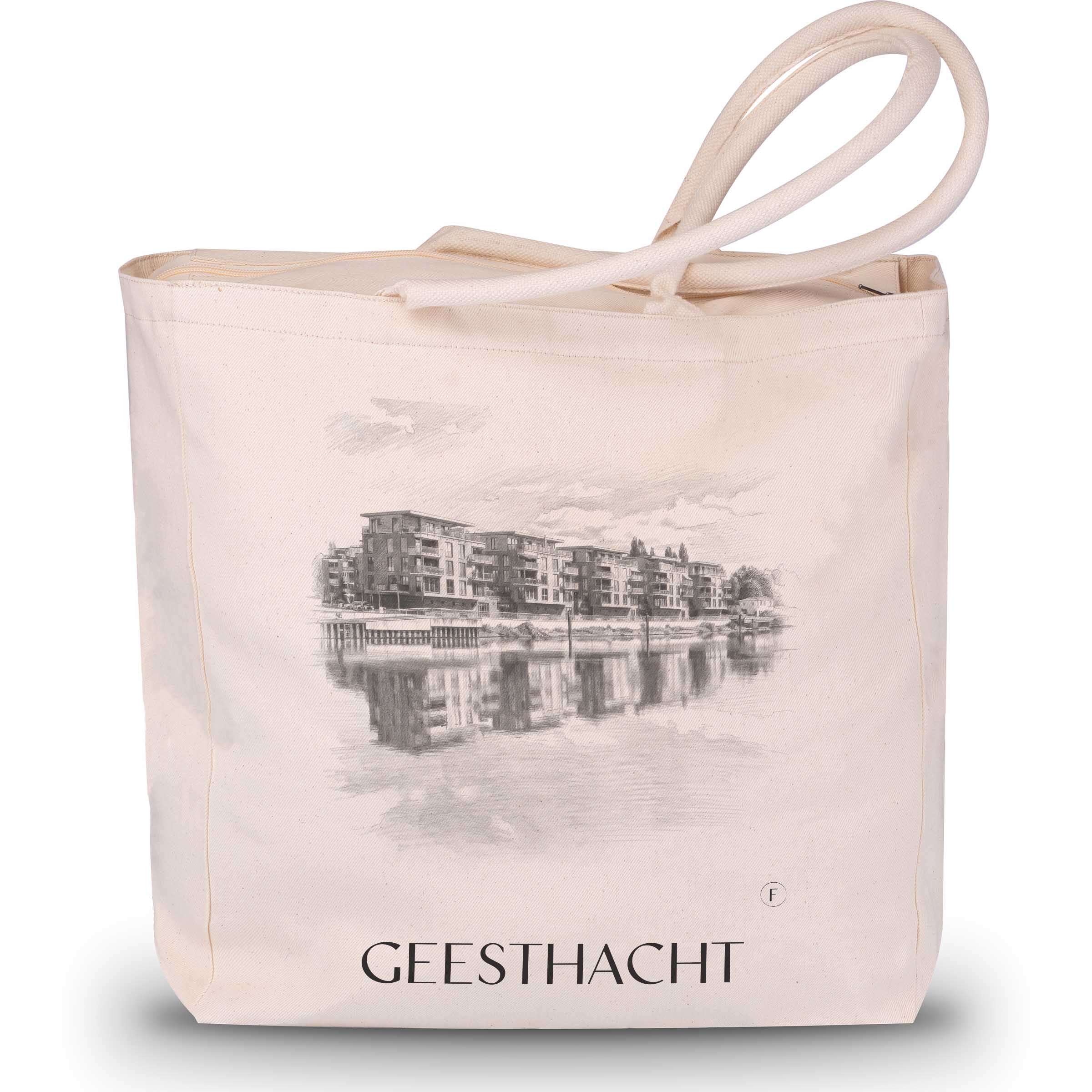 Geesthacht Shopping Bag - Schleswig-Holstein - Germany Tote Bag - Drawing Style Shopping Bag