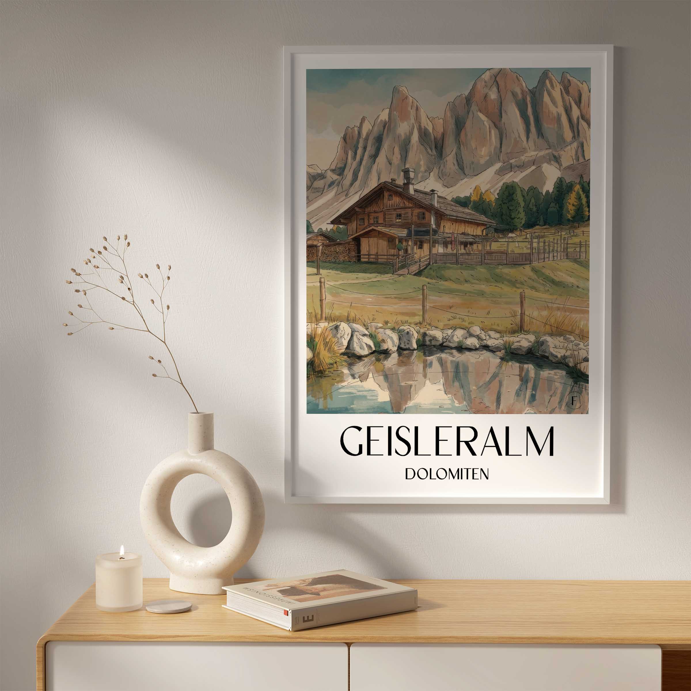 geisleralm-dolomiten-italien-poster-aquarell