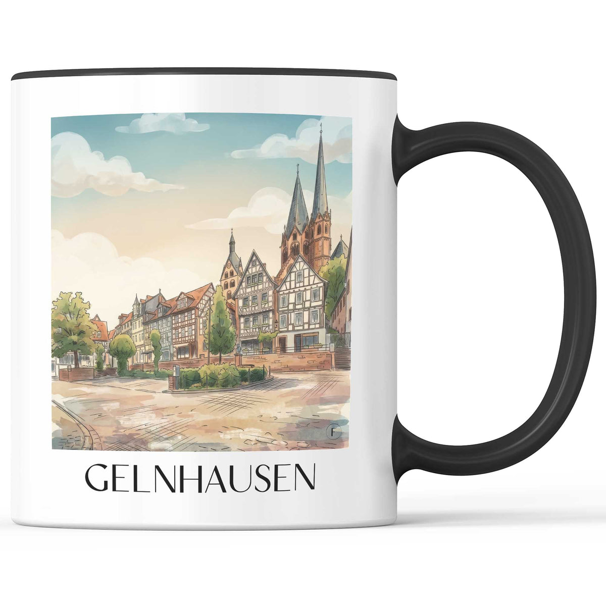 gelnhausen-spessart-deutschland-kaffeebecher-aquarell