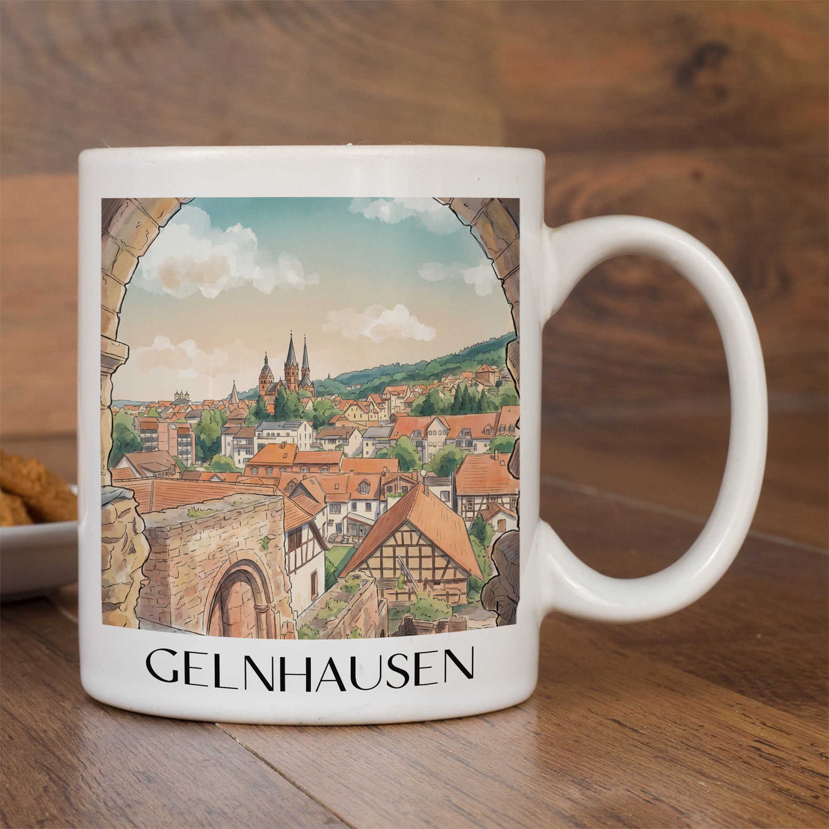 gelnhausen-spessart-deutschland-kaffeebecher-aquarell