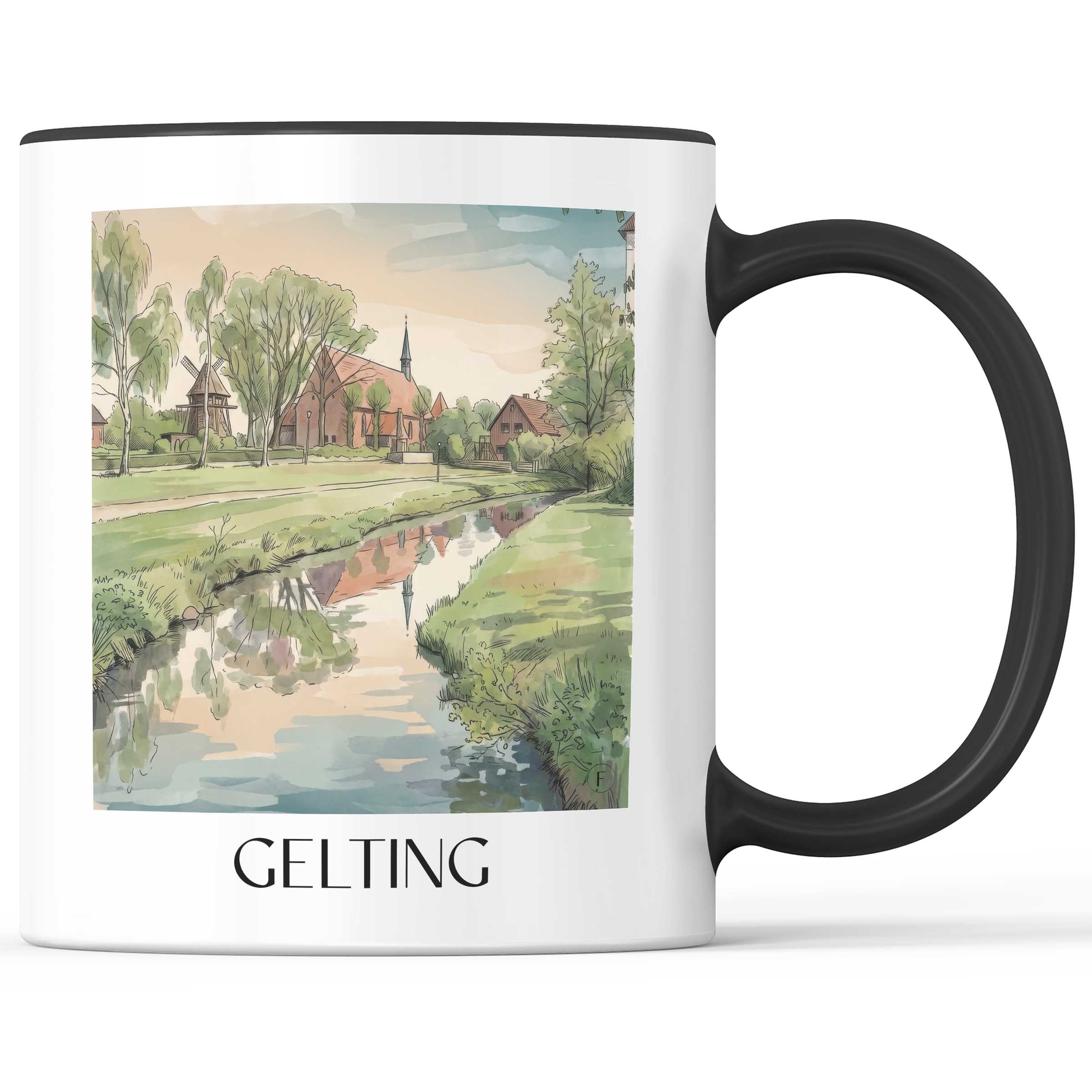 gelting-schleswig-deutschland-kaffeebecher-aquarell