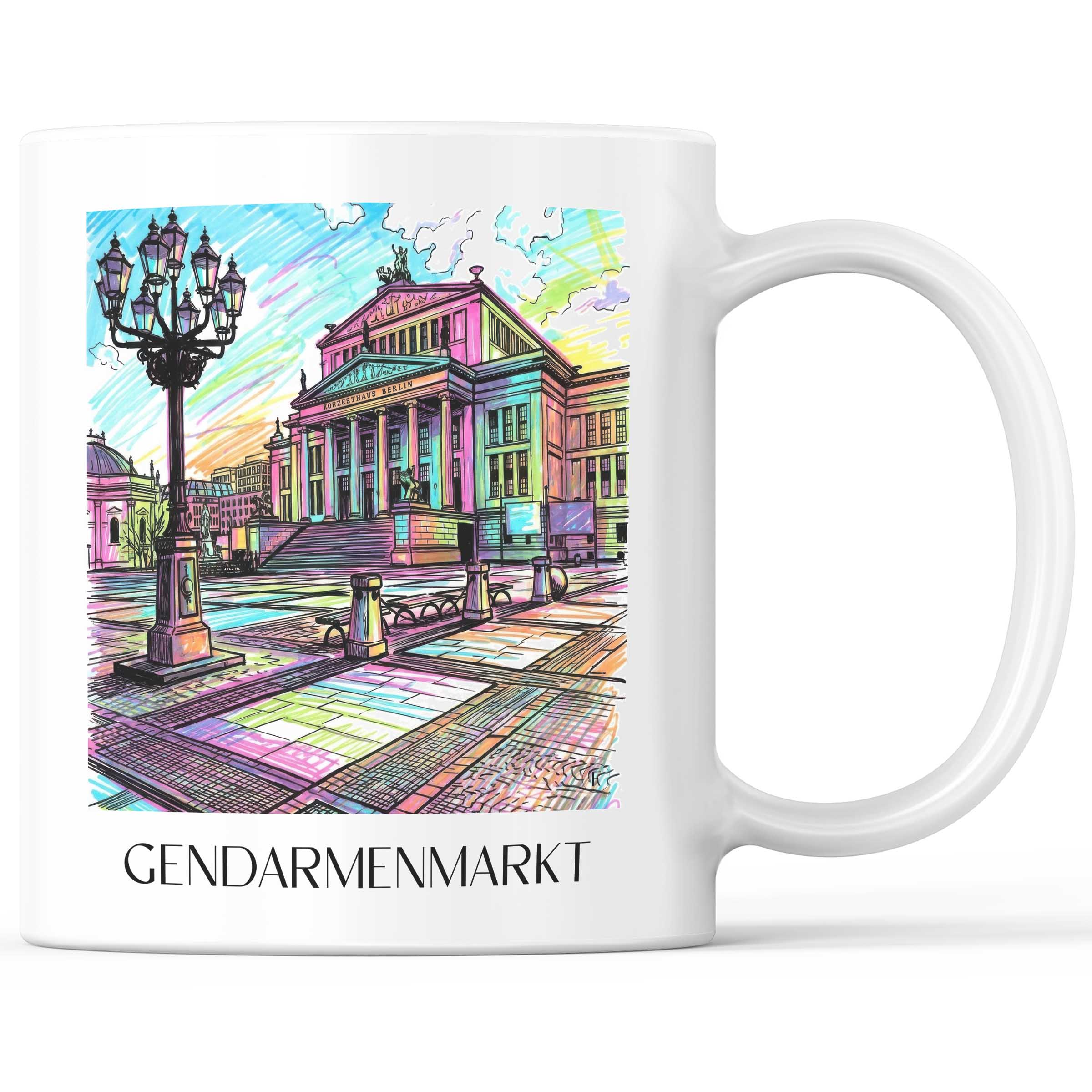 Gendarmenmarkt Kaffeebecher - Berlin - Deutschland Becher - Kaffeetasse im Tag Graffiti Stil