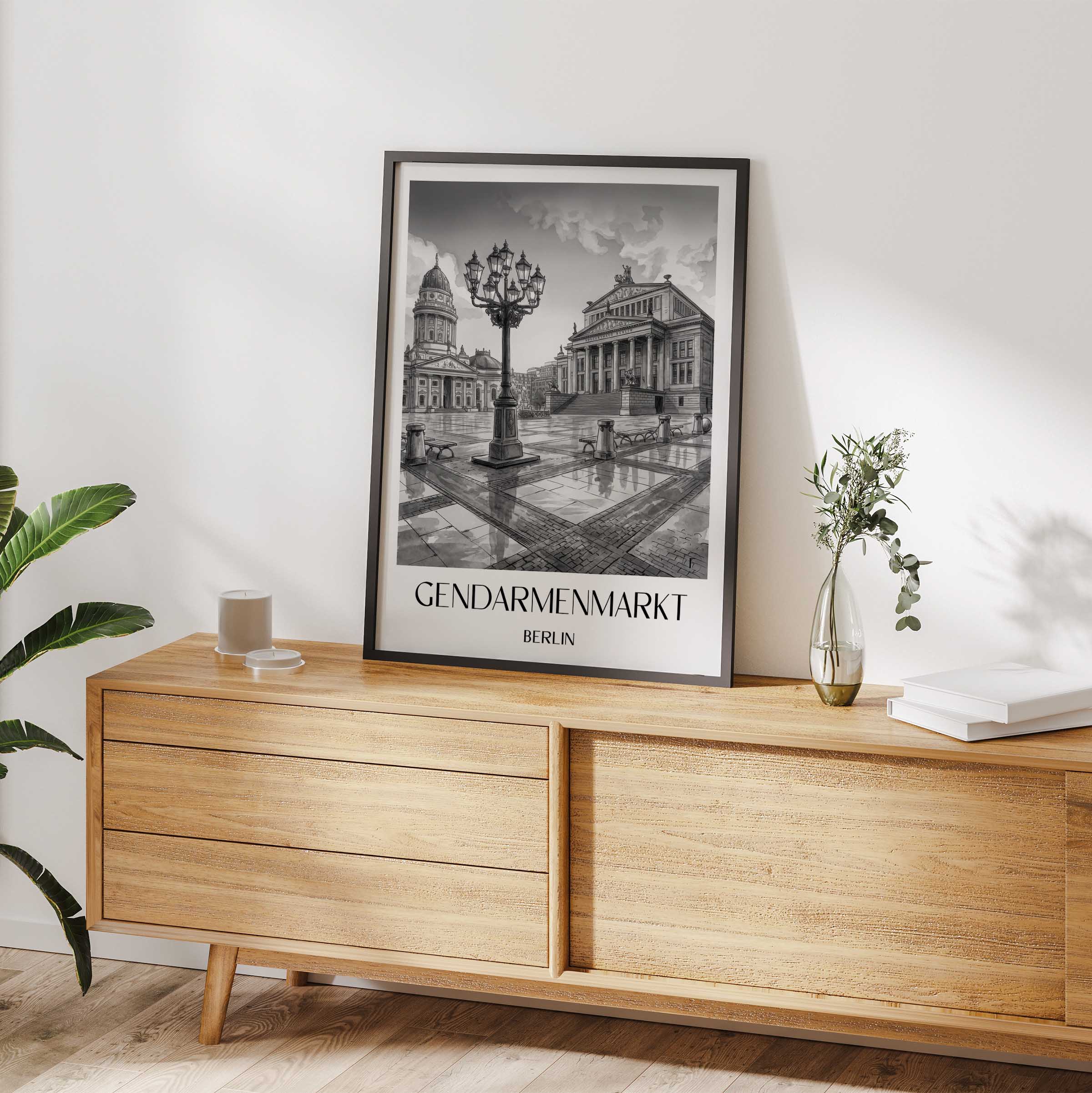 gendarmenmarkt-berlin-deutschland-poster-aquarell-schwarz-weiss