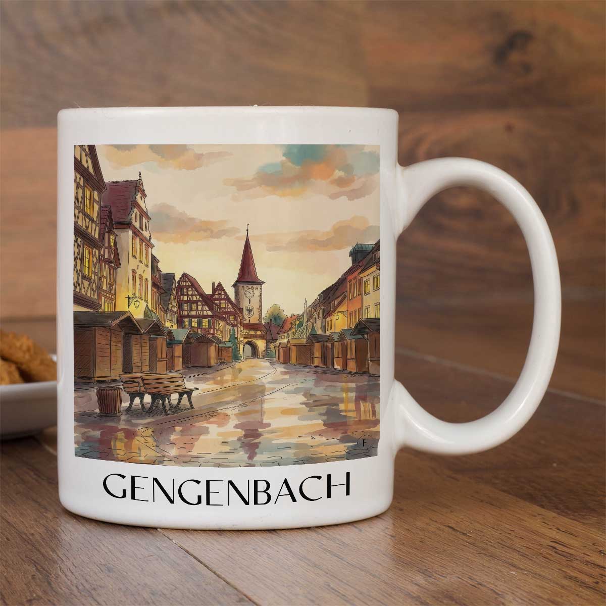 gengenbach-schwarzwald-deutschland-kaffeebecher-aquarell
