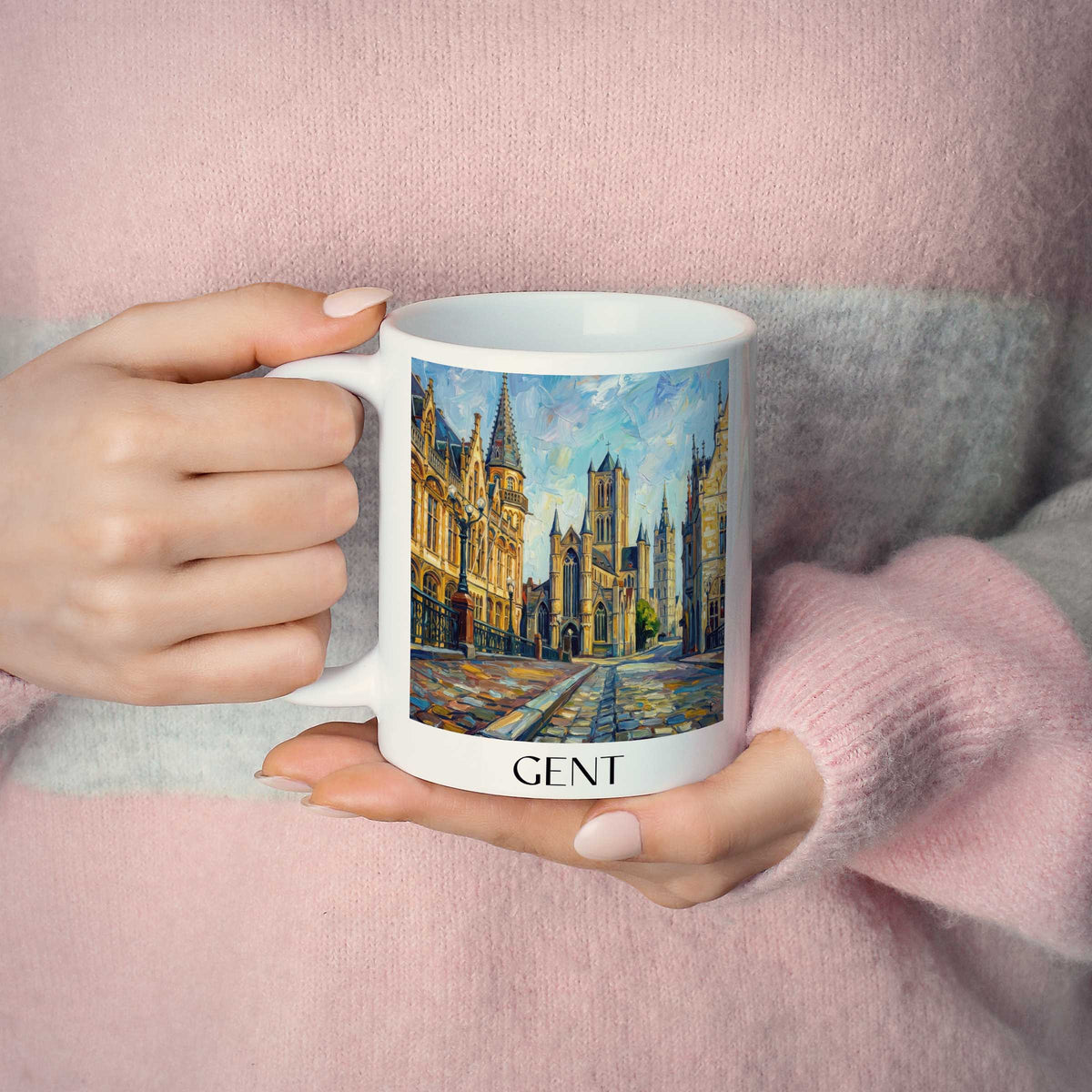 gent-belgien-belgien-kaffeebecher-oil-painting-oelgemaelde