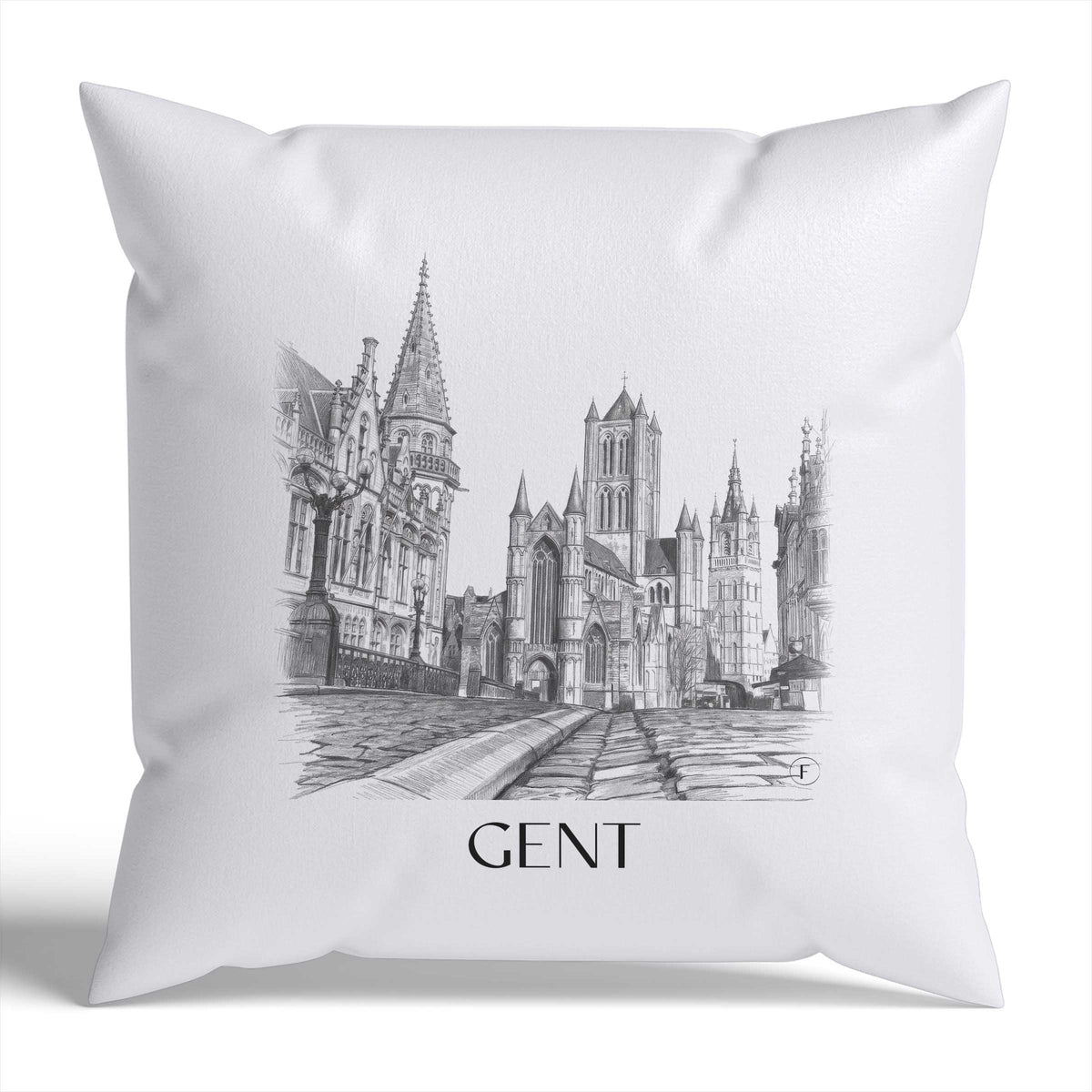 gent-belgien-belgien-kissenbezug-bleistift-zeichnung-drawing