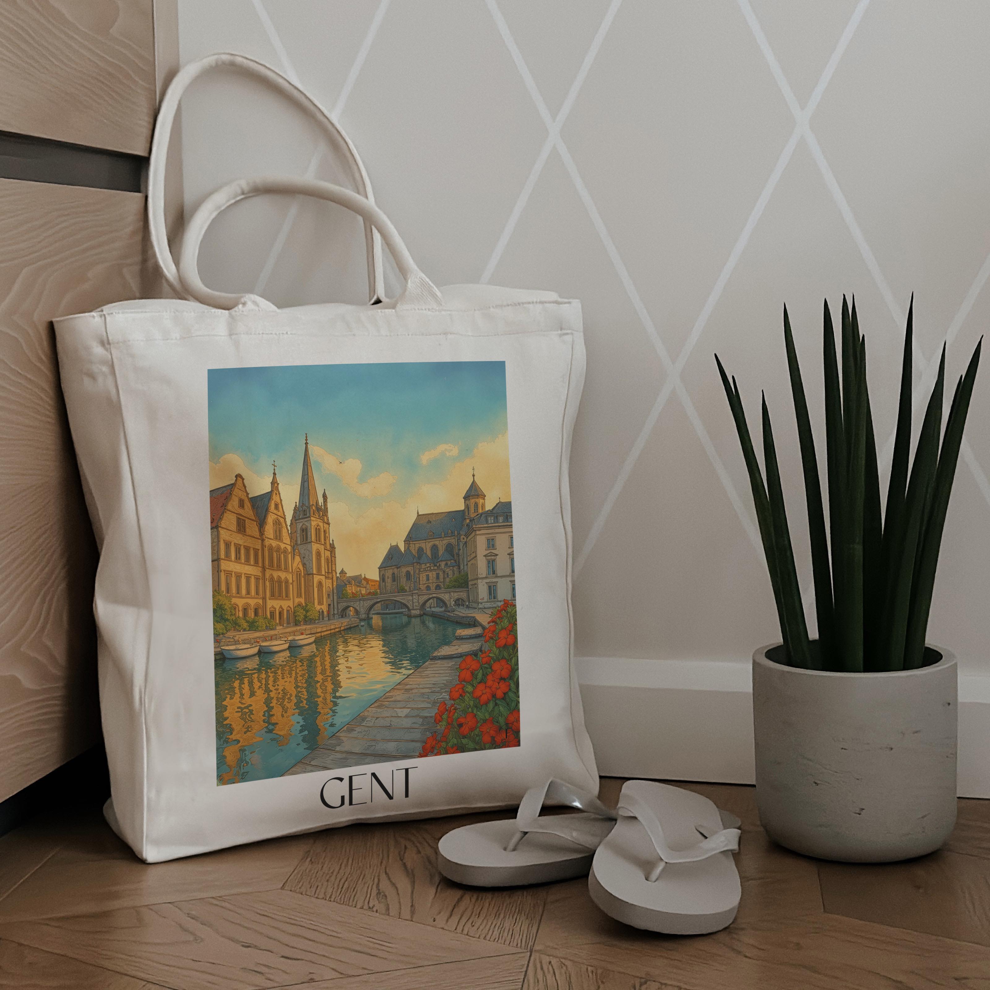 gent-belgien-belgien-einkaufstasche-aquarell