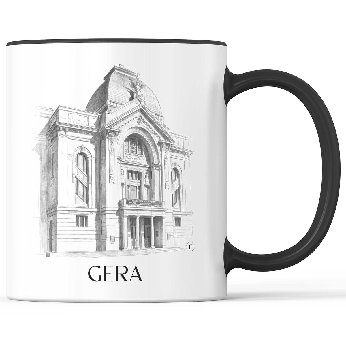 Gera Kaffeebecher - Thüringen - Deutschland Becher - Kaffeetasse im Zeichnung Stil