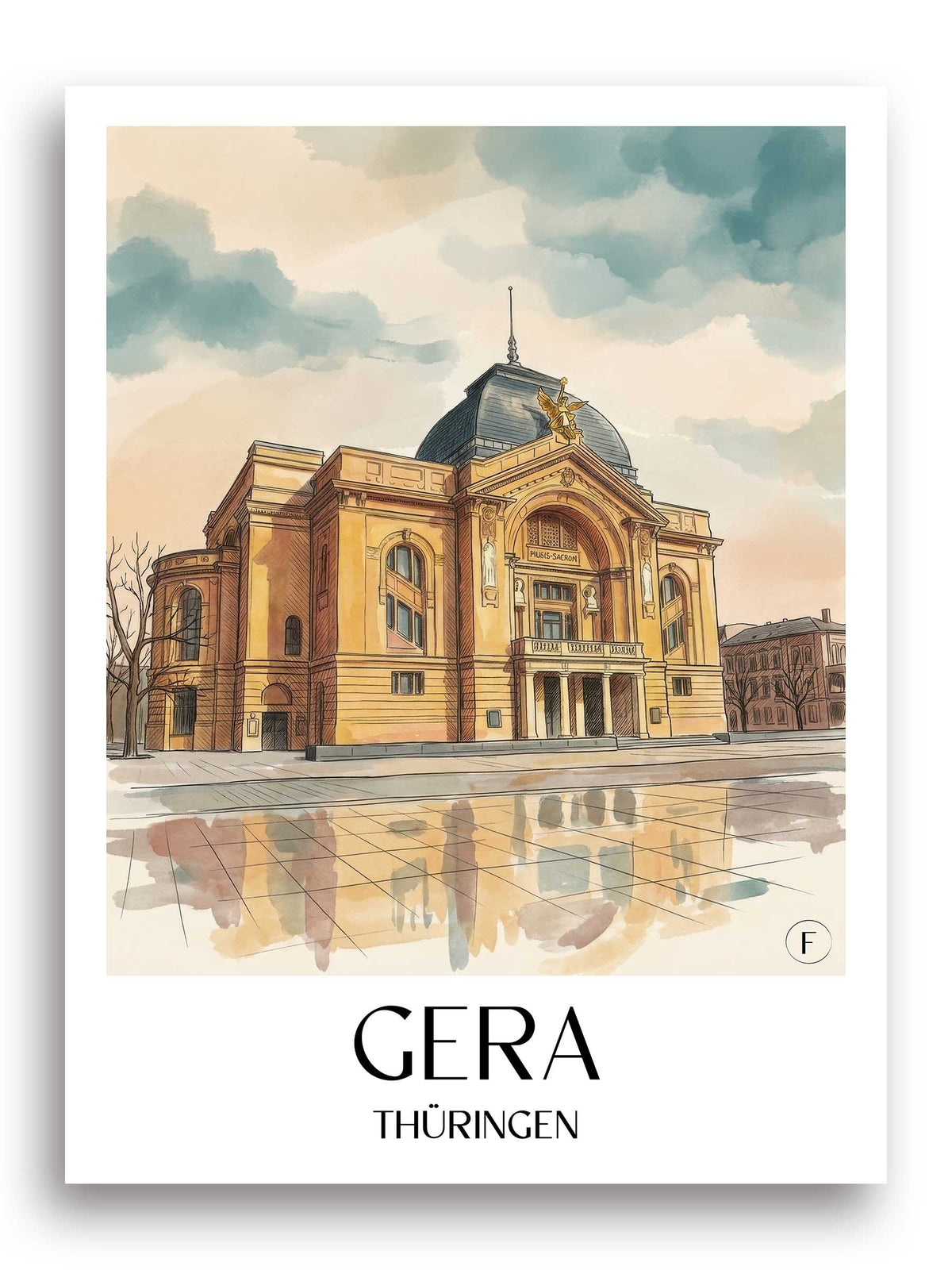gera-thüringen-deutschland-poster-aquarell