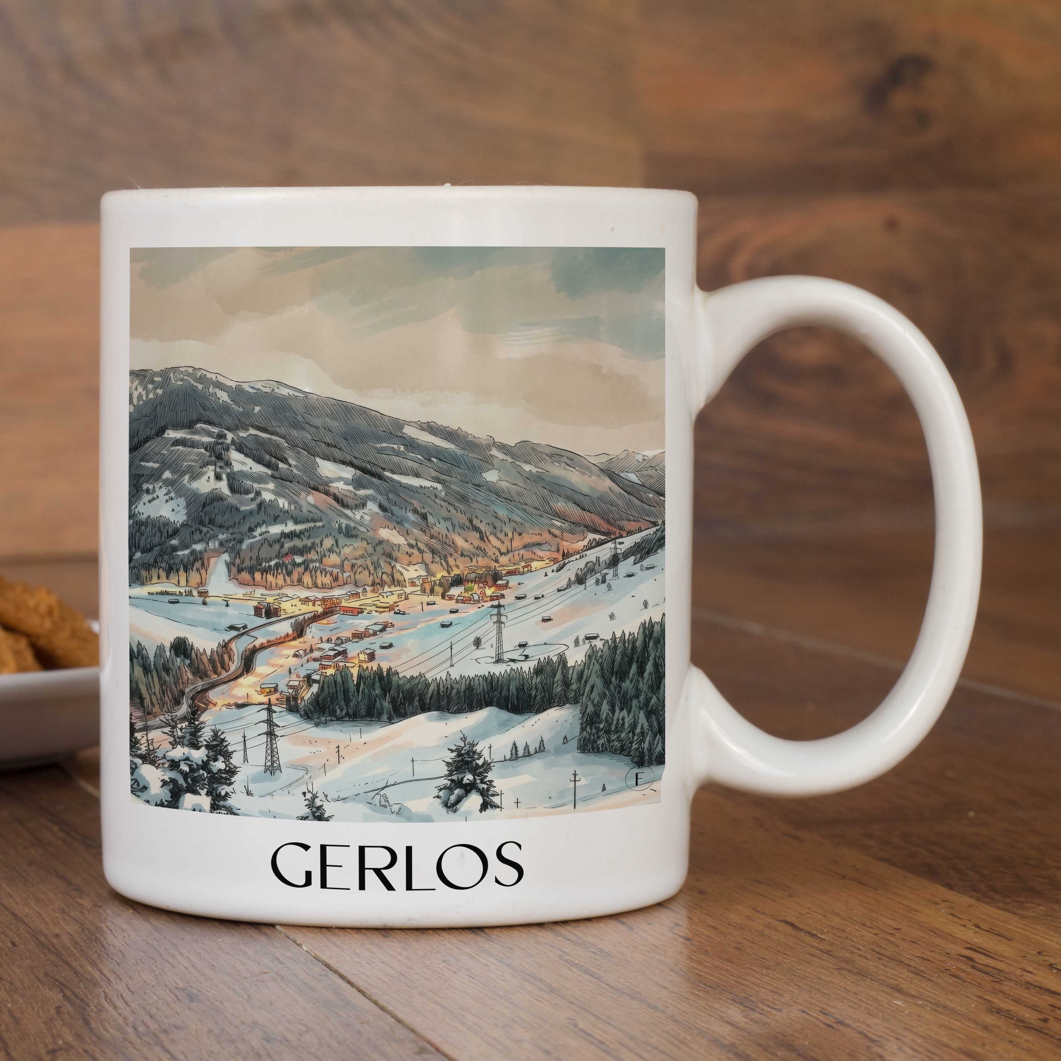 gerlos-tirol-österreich-kaffeebecher-aquarell