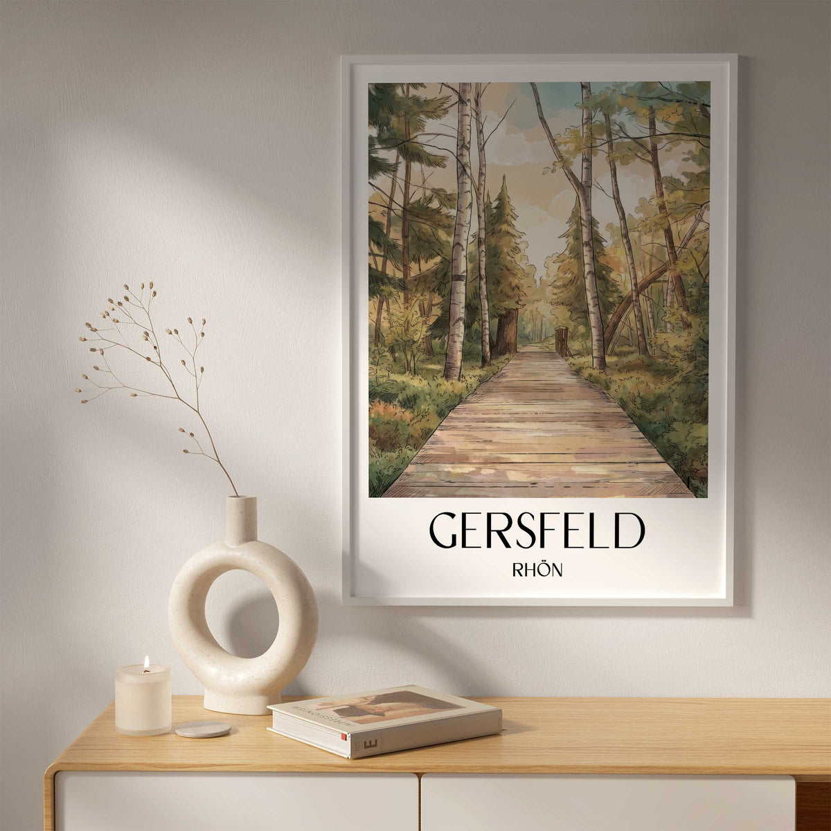 gersfeld-rhön-deutschland-poster-aquarell