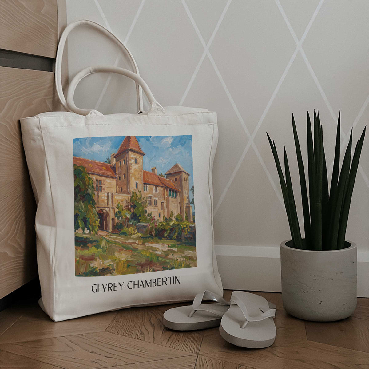 gevrey-chambertin-côte-de-nuits-frankreich-einkaufstasche-oil-painting-oelgemaelde