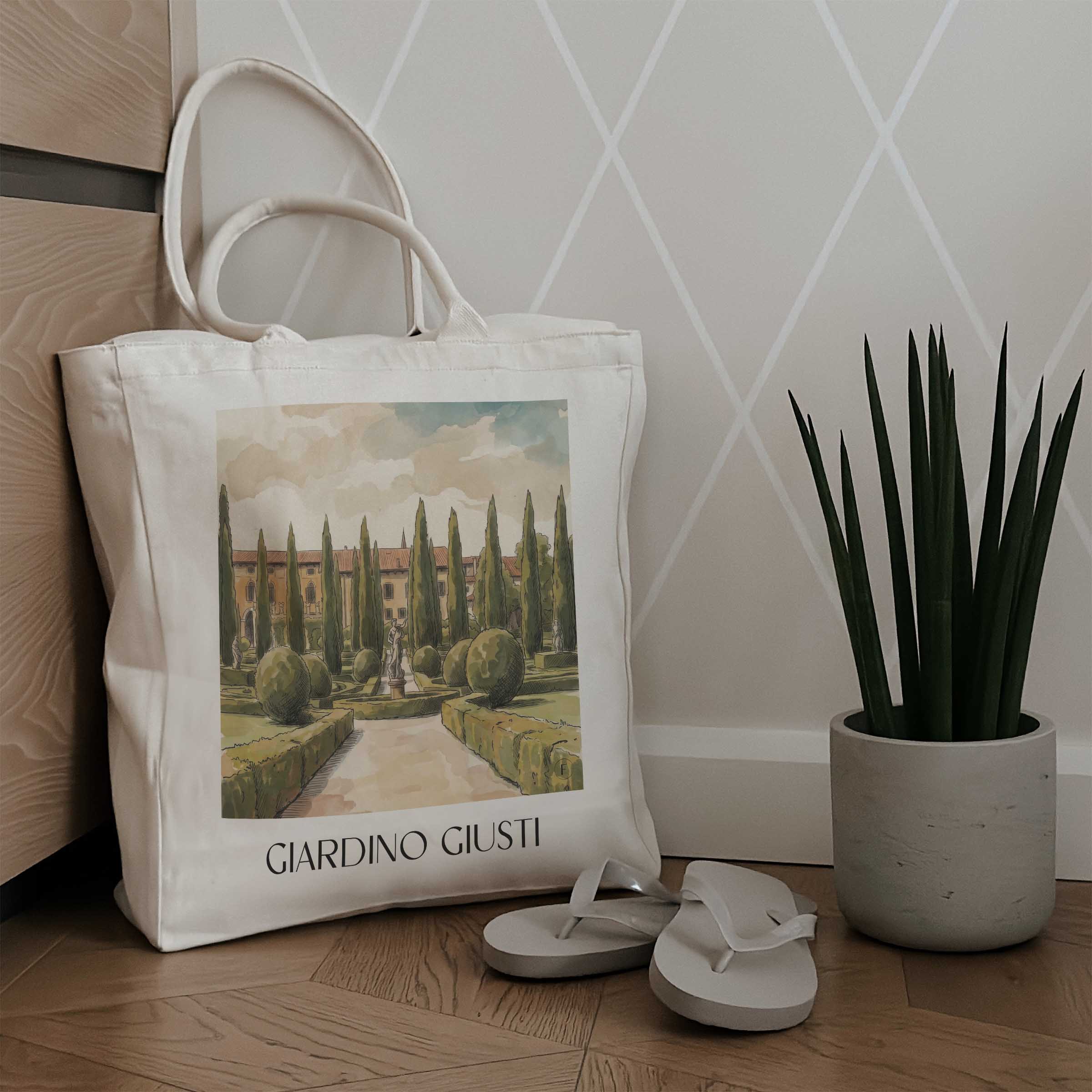 giardino-giusti-verona-italien-einkaufstasche-aquarell