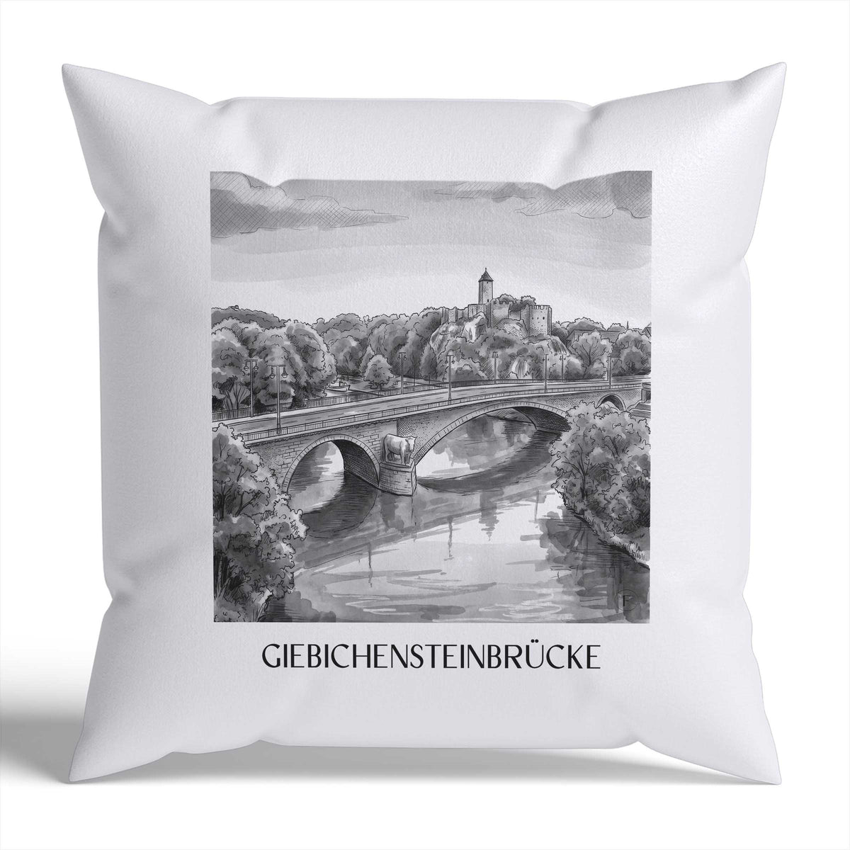 giebichensteinbrücke-halle-deutschland-kissenbezug-aquarell-schwarz-weiss