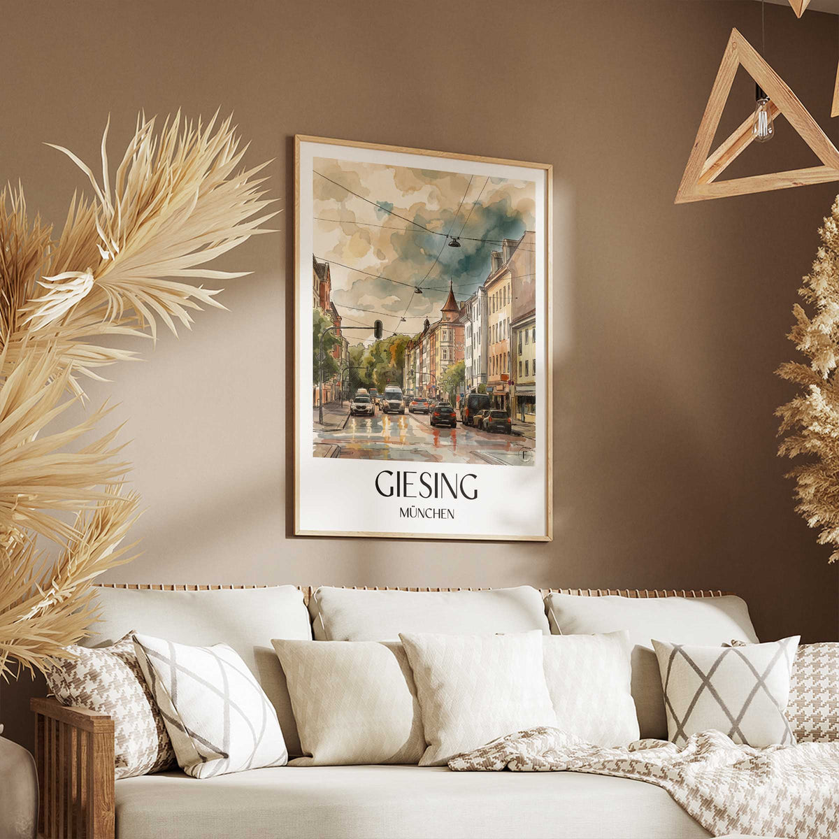 giesing-münchen-deutschland-poster-aquarell