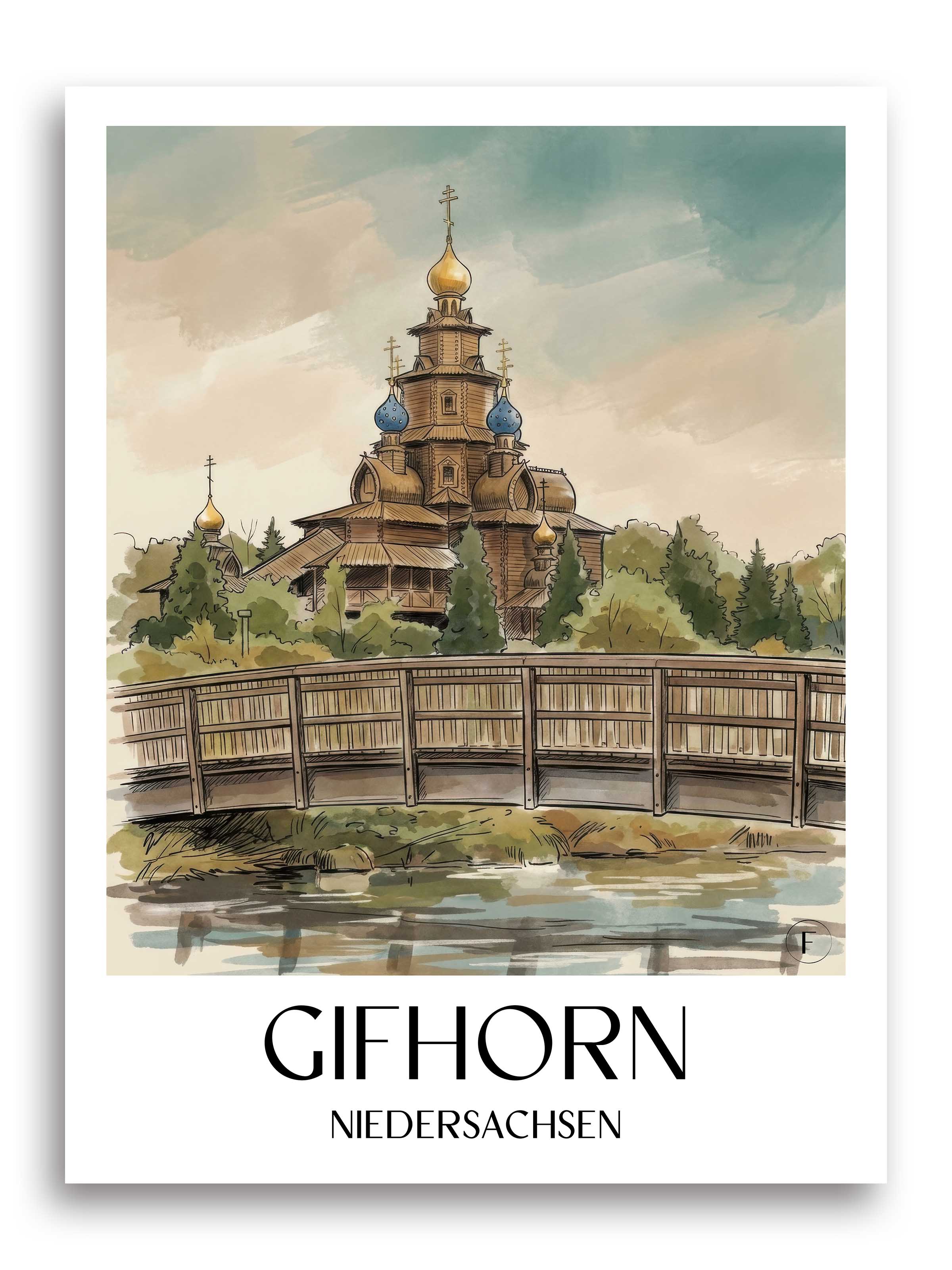 gifhorn-niedersachsen-deutschland-poster-aquarell