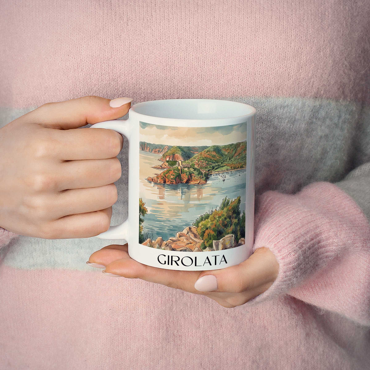 girolata-golfe-de-porto-frankreich-kaffeebecher-aquarell