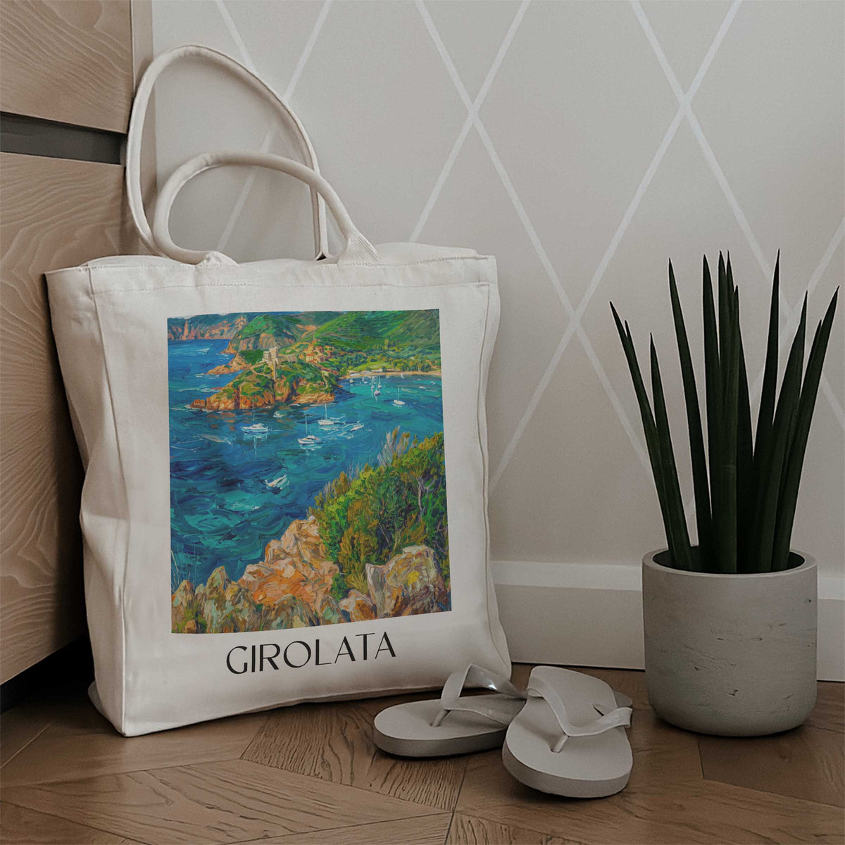 girolata-golfe-de-porto-frankreich-einkaufstasche-oil-painting-oelgemaelde