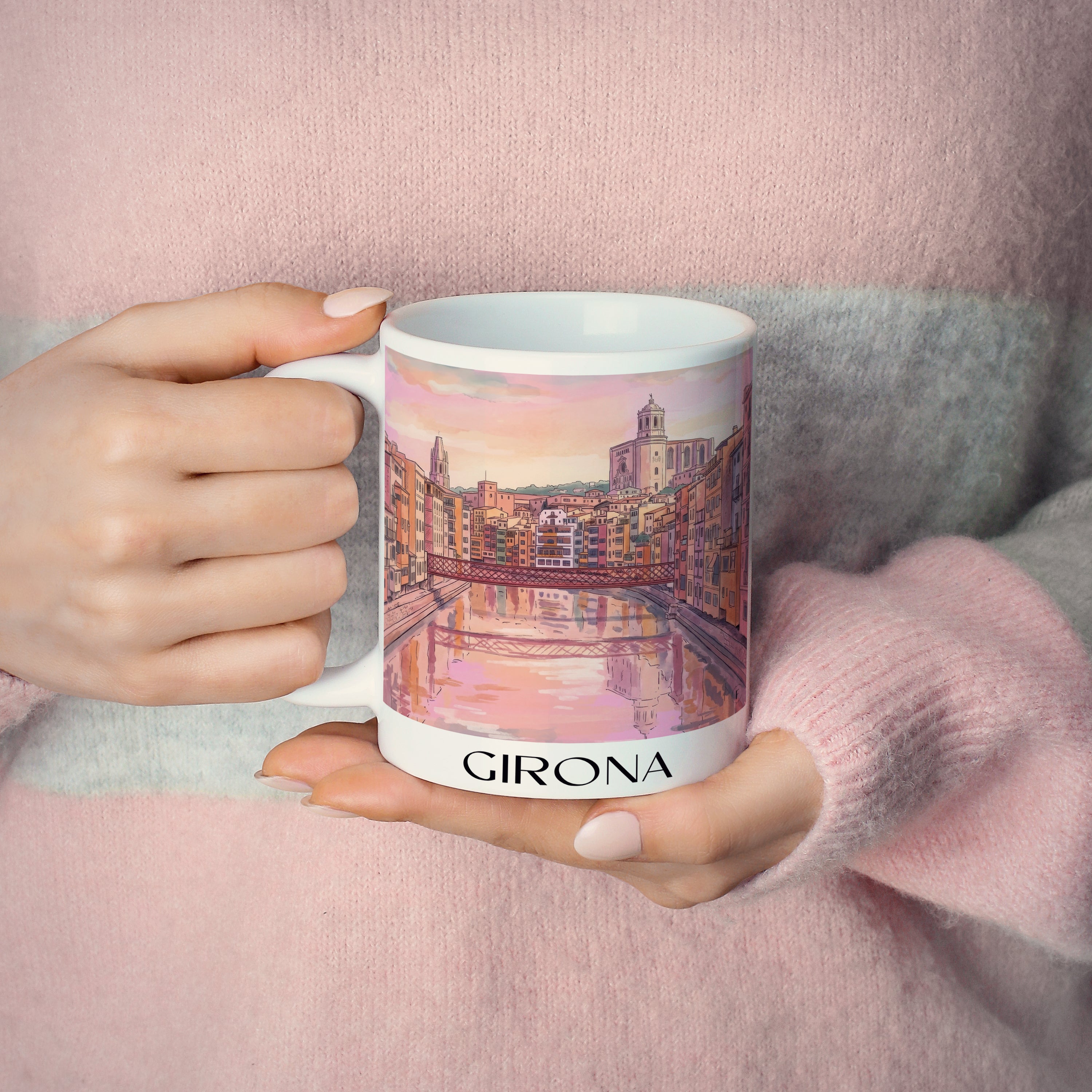 girona-spanien-spanien-und-spanien-kaffeebecher-aquarell-pink-rosa
