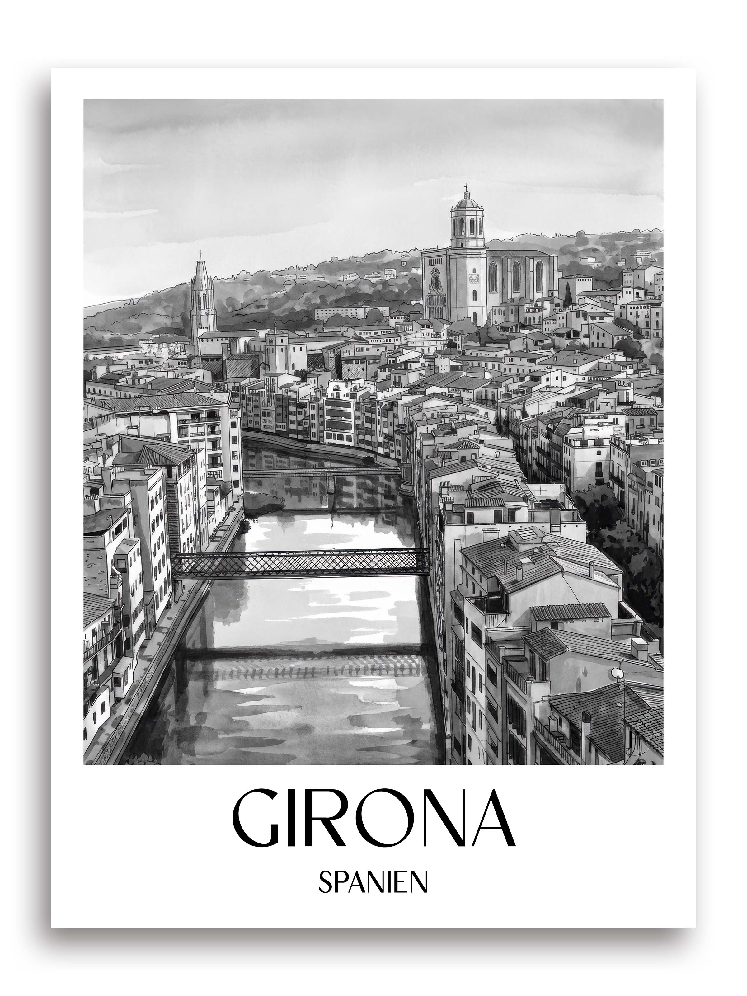 girona-spanien-spanien-und-spanien-poster-aquarell-schwarz-weiss