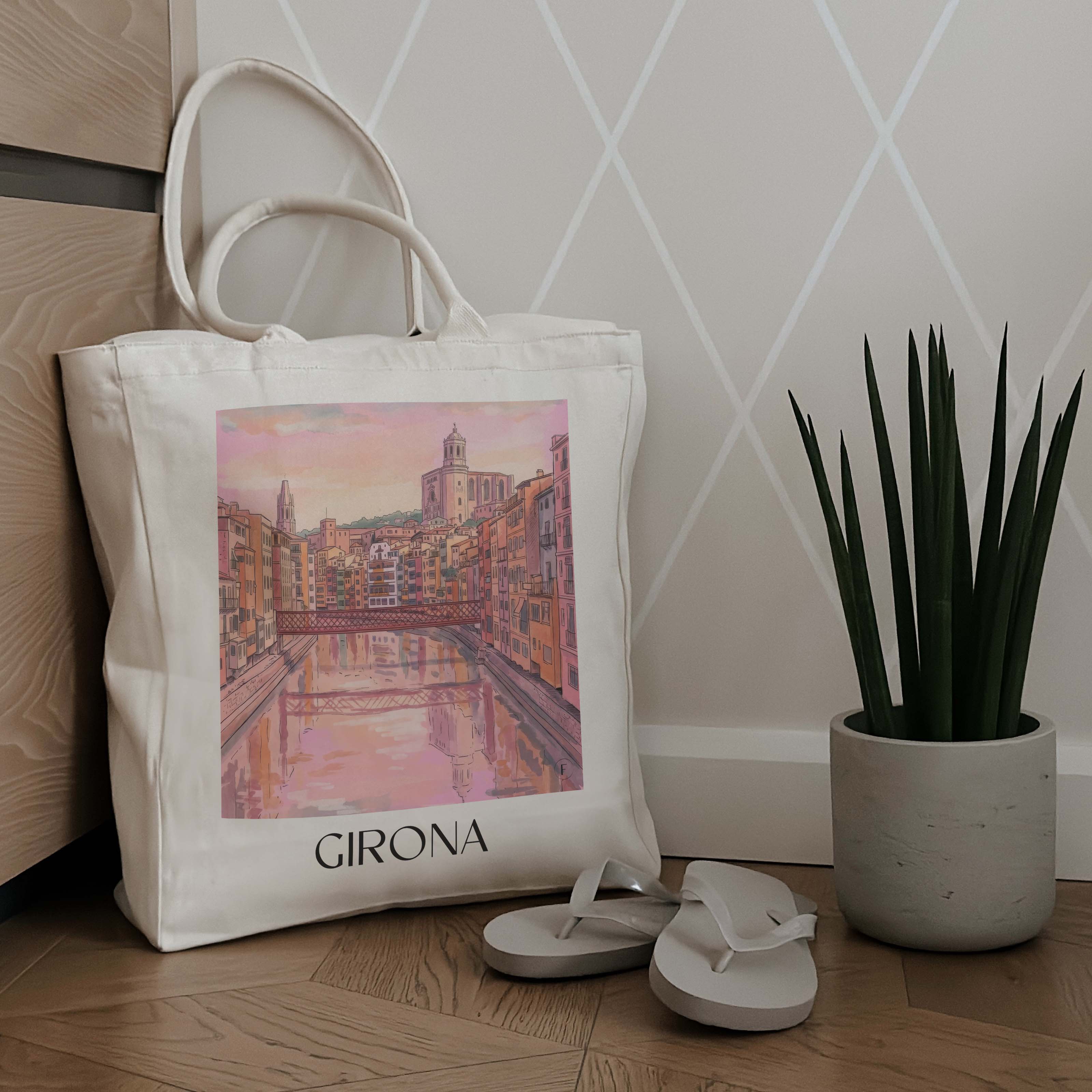 girona-spanien-spanien-und-spanien-einkaufstasche-aquarell-pink-rosa
