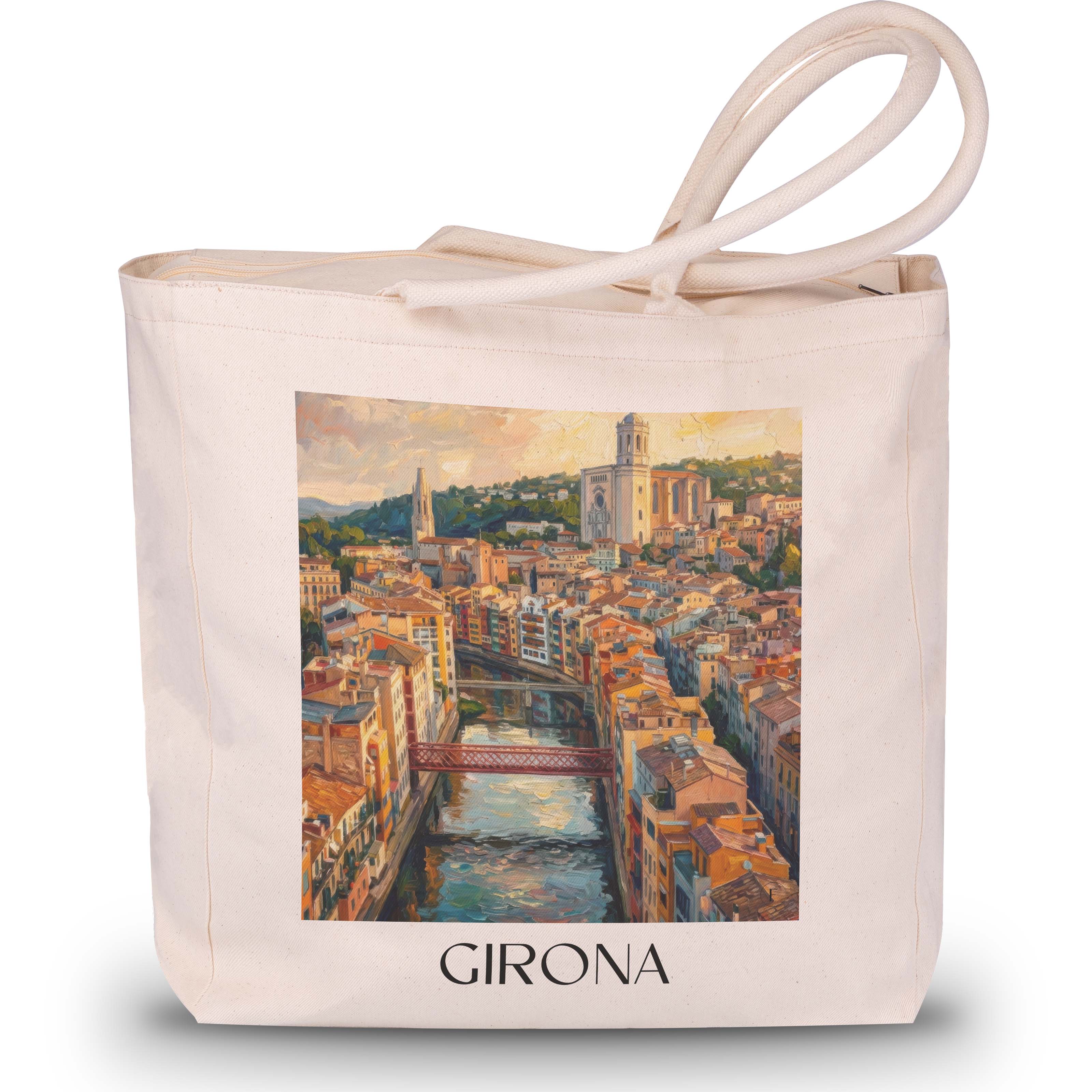 girona-spanien-spanien-und-spanien-einkaufstasche-oil-painting-oelgemaelde