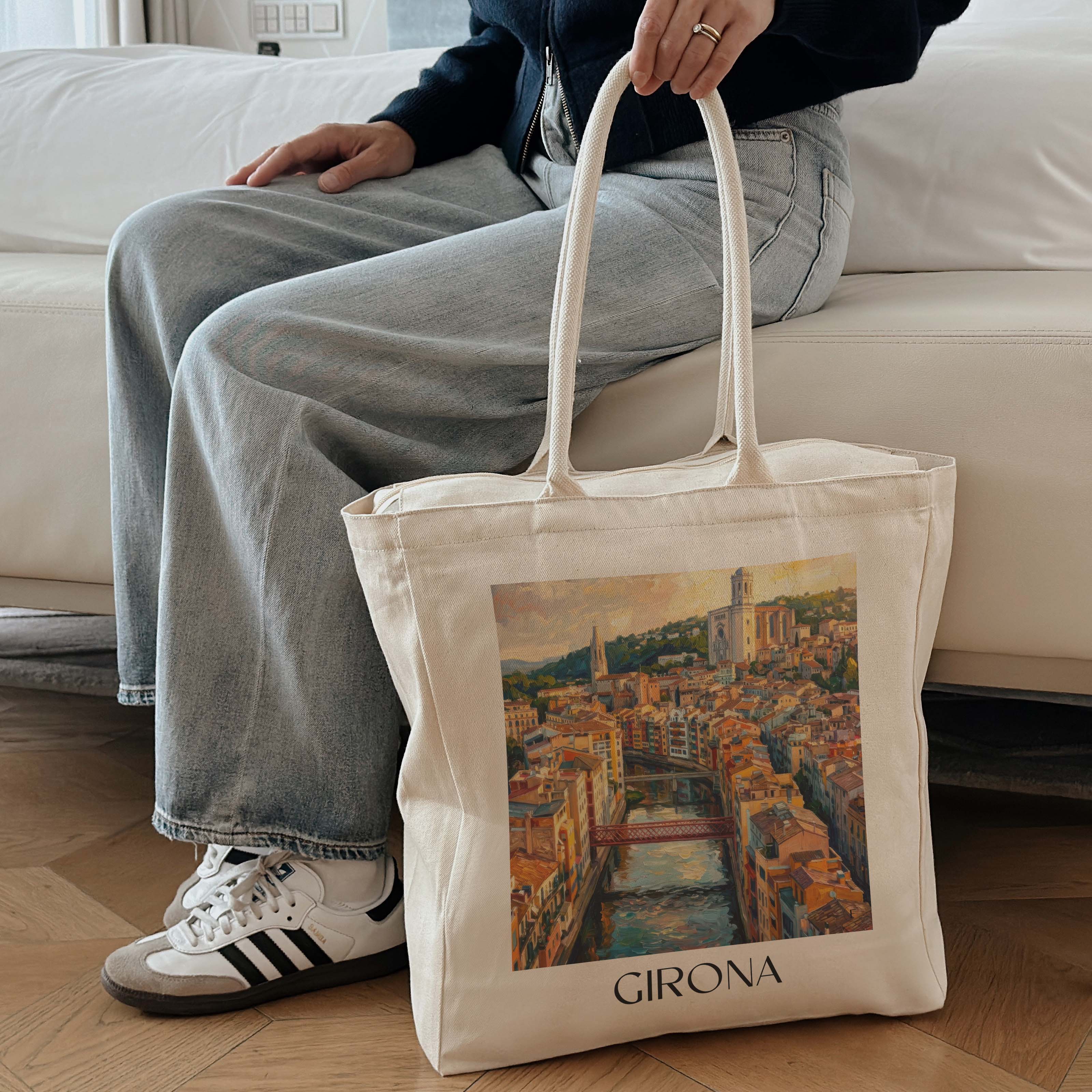 girona-spanien-spanien-und-spanien-einkaufstasche-oil-painting-oelgemaelde