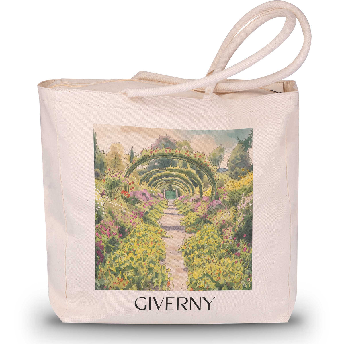 Giverny Shopping Tasche - Vallée de la Seine - Frankreich Tote Bag - Einkaufstasche im Aquarell Stil - favplace