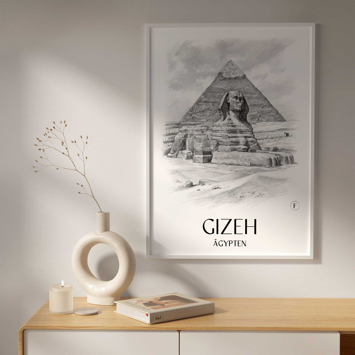 gizeh-ägypten-poster-bleistift-zeichnung-drawing