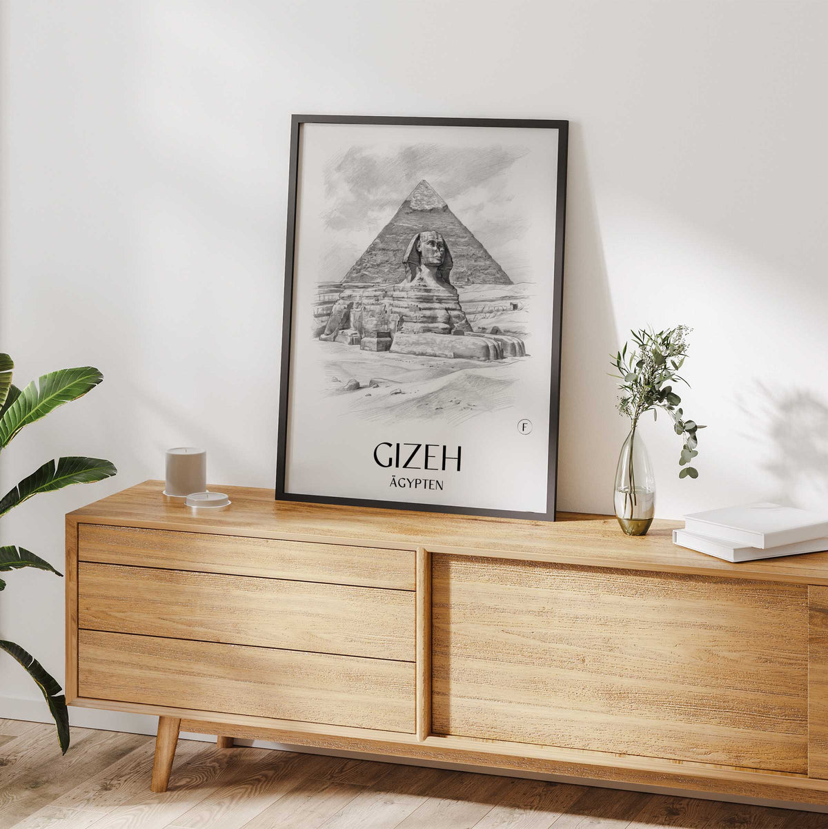 gizeh-ägypten-poster-bleistift-zeichnung-drawing