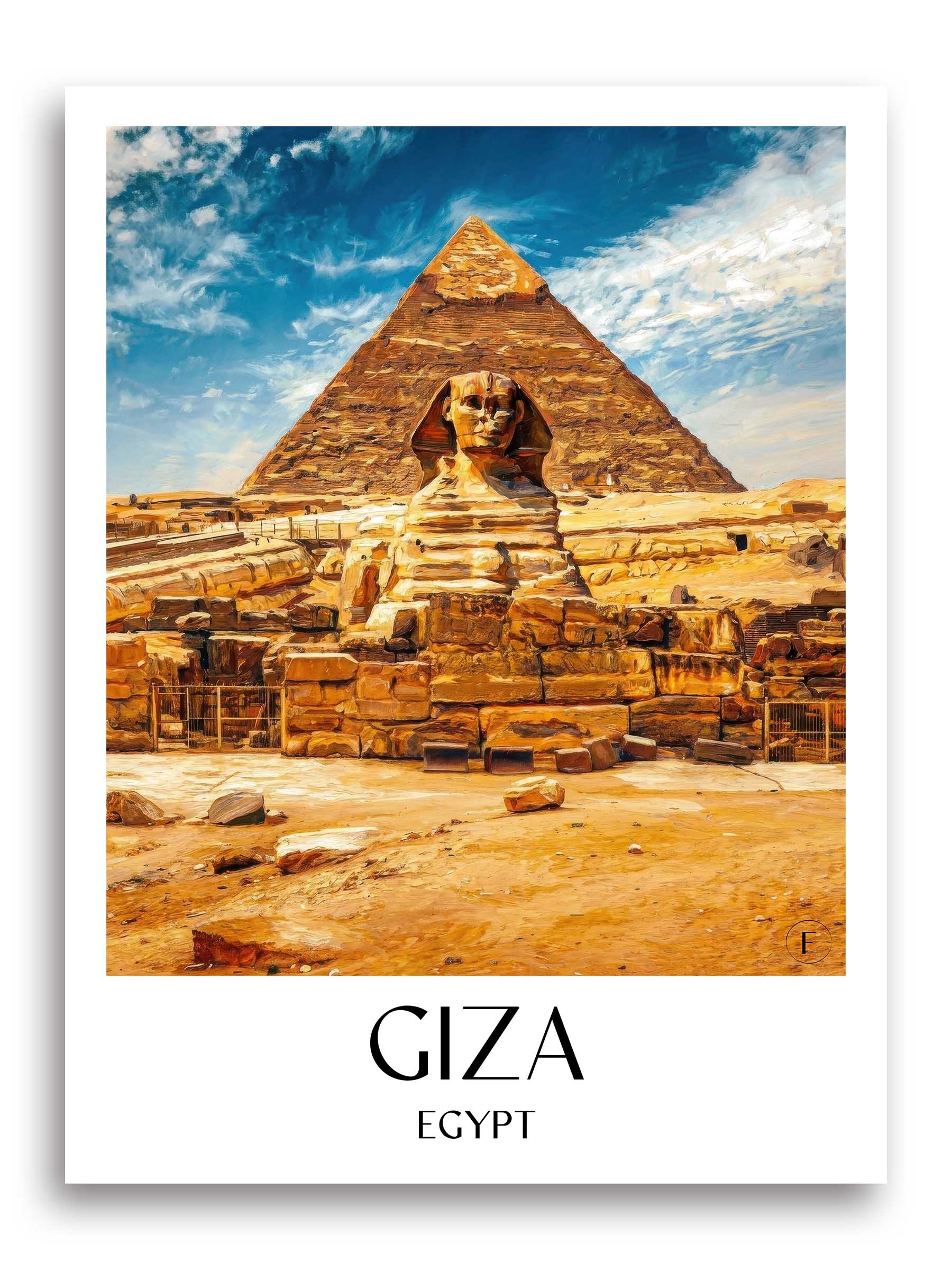 Gizeh Poster - - Ägypten Kunstdruck - Ölgemälde von A4 bis A1 - favplace