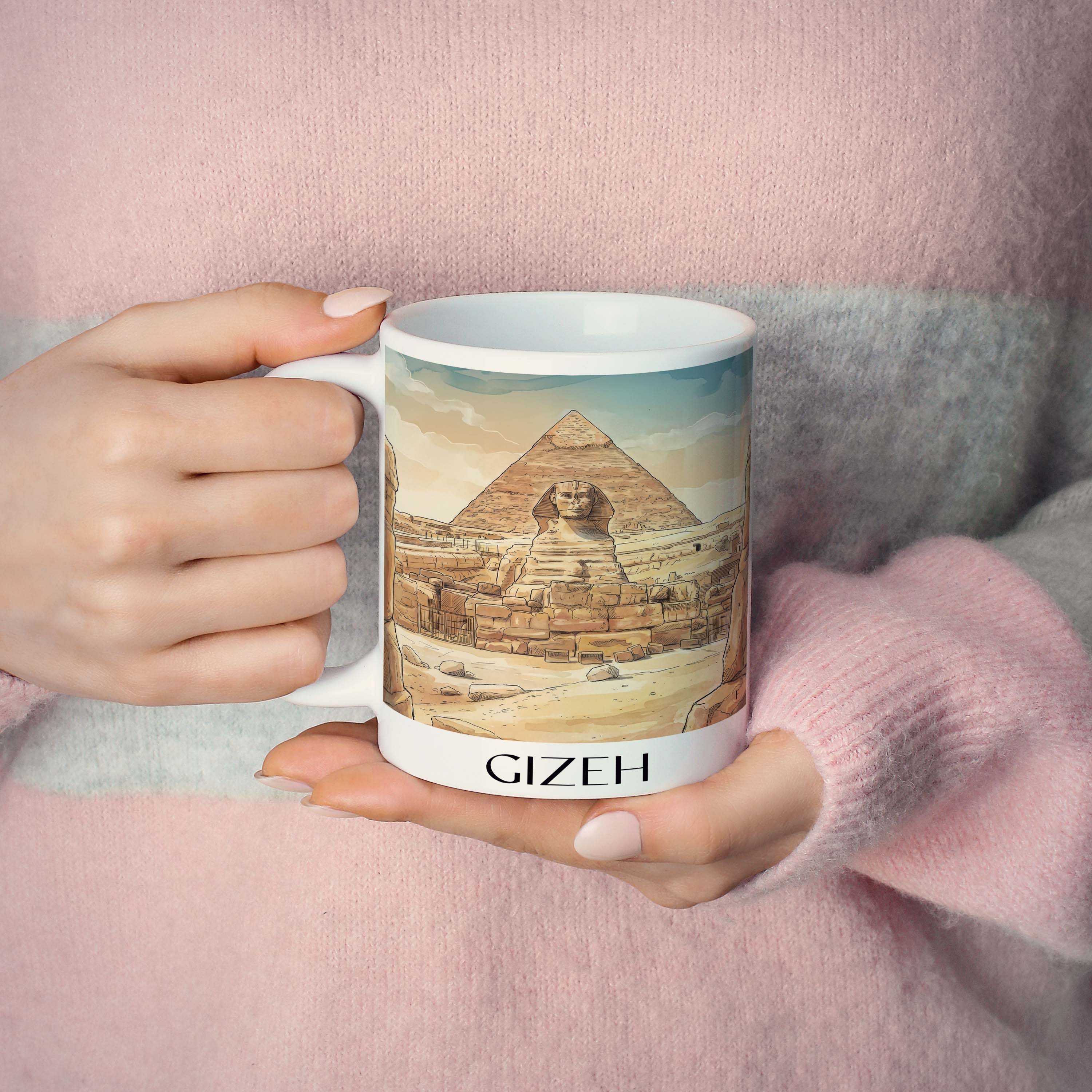 gizeh-ägypten-kaffeebecher-aquarell